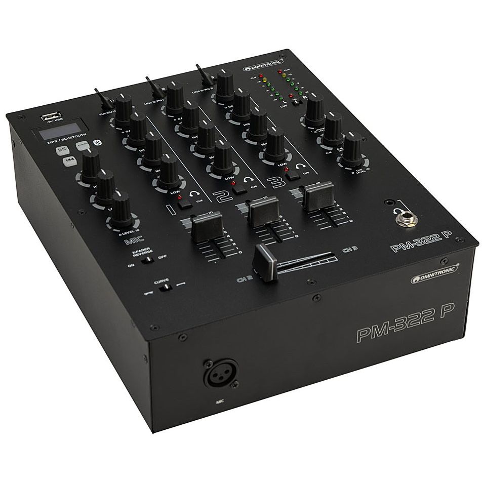 Omnitronic PM-322P 3-Channel with Bluetooth and USB Player