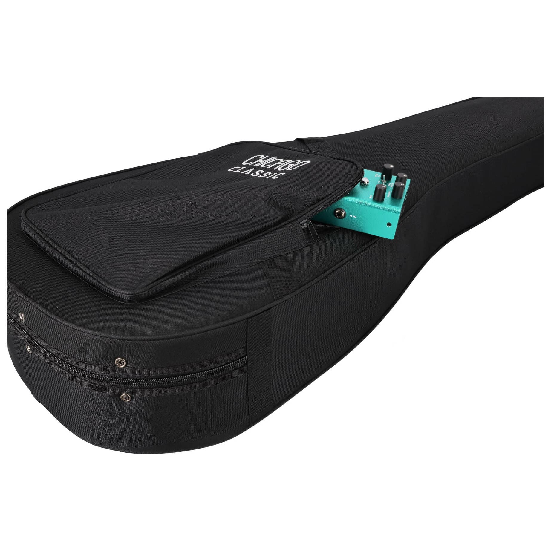 Chicago Classic Lightweight Koffer Western-Gitarre Schwarz 14