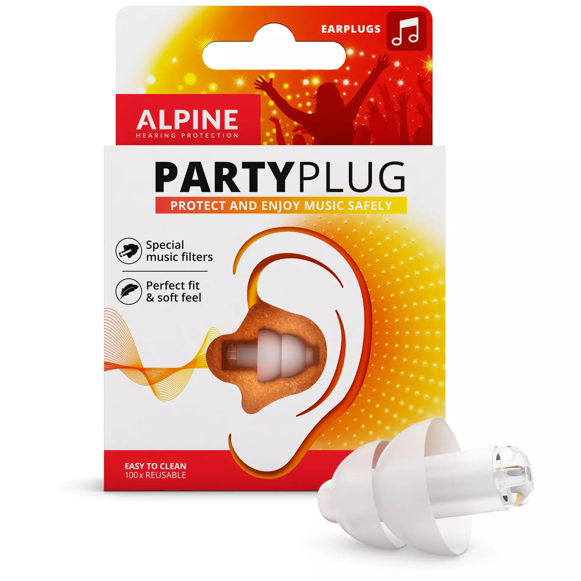 Alpine Hearing Protection PartyPlug Transparent - Earplugs 1