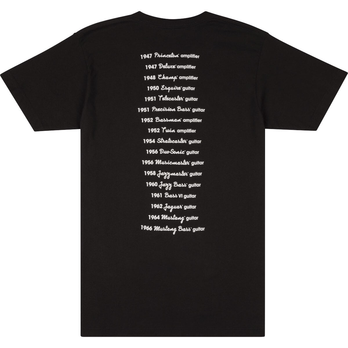 Fender Logo Date Back Tee Black XXL 1