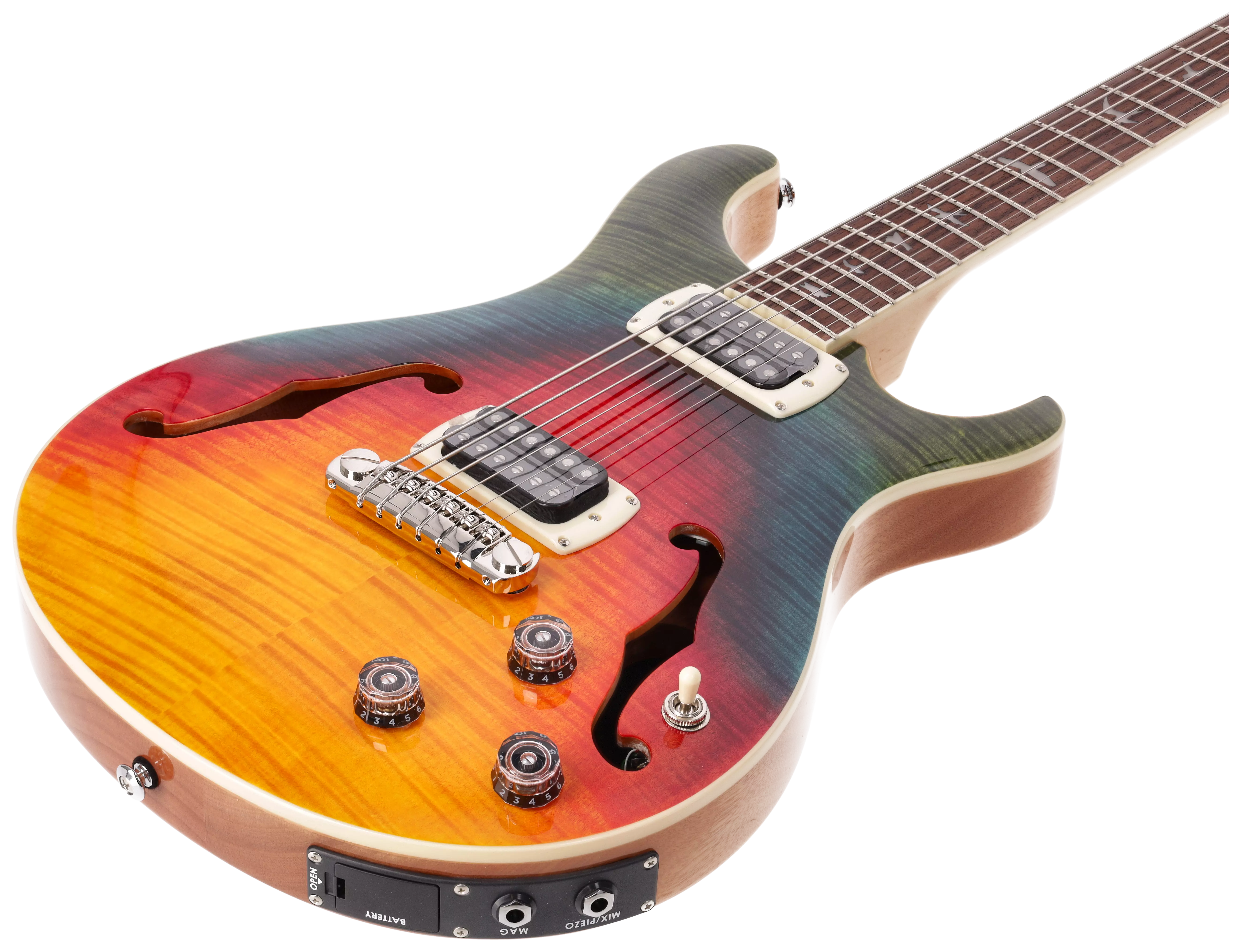 PRS SE Ed Sheeran Flat Back Hollowbody I Baritone Piezo Kaleidoscope 4
