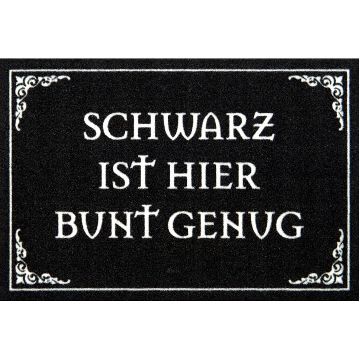  Doormat - Schwarz ist hier bunt genug