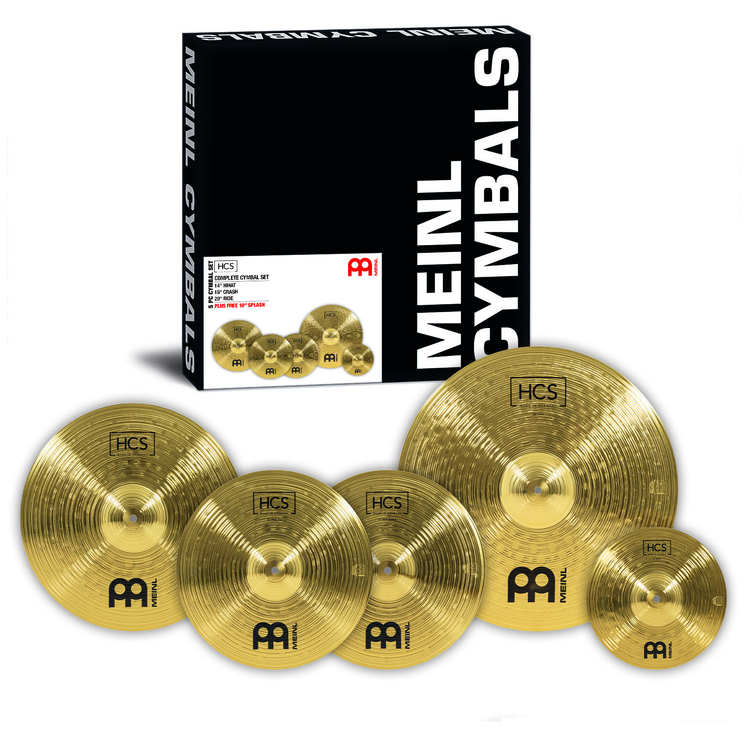 Meinl Cymbals - Meinl Cymbals HCS141620+10 - HCS Complete Cymbal Set + free 10 Splash