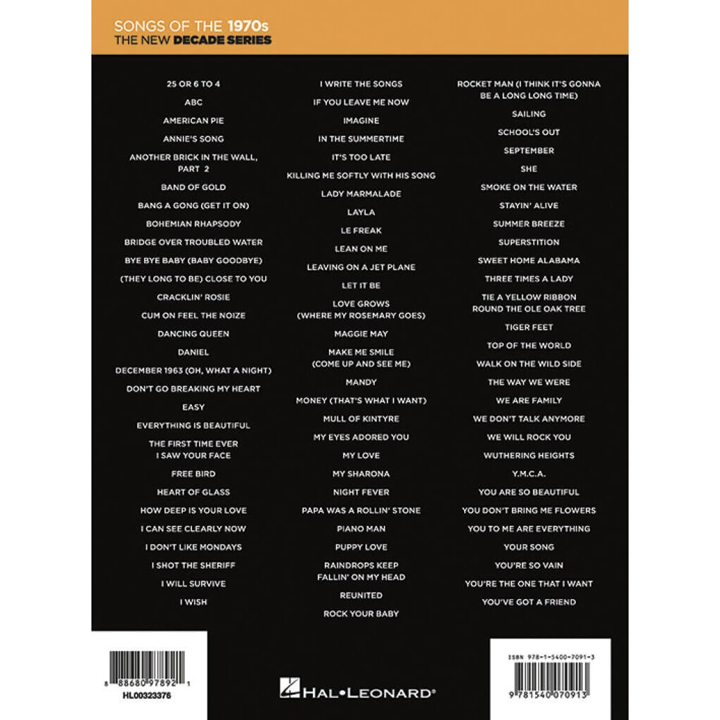 Hal Leonard The New Decade Series: Songs of the 1970s 1