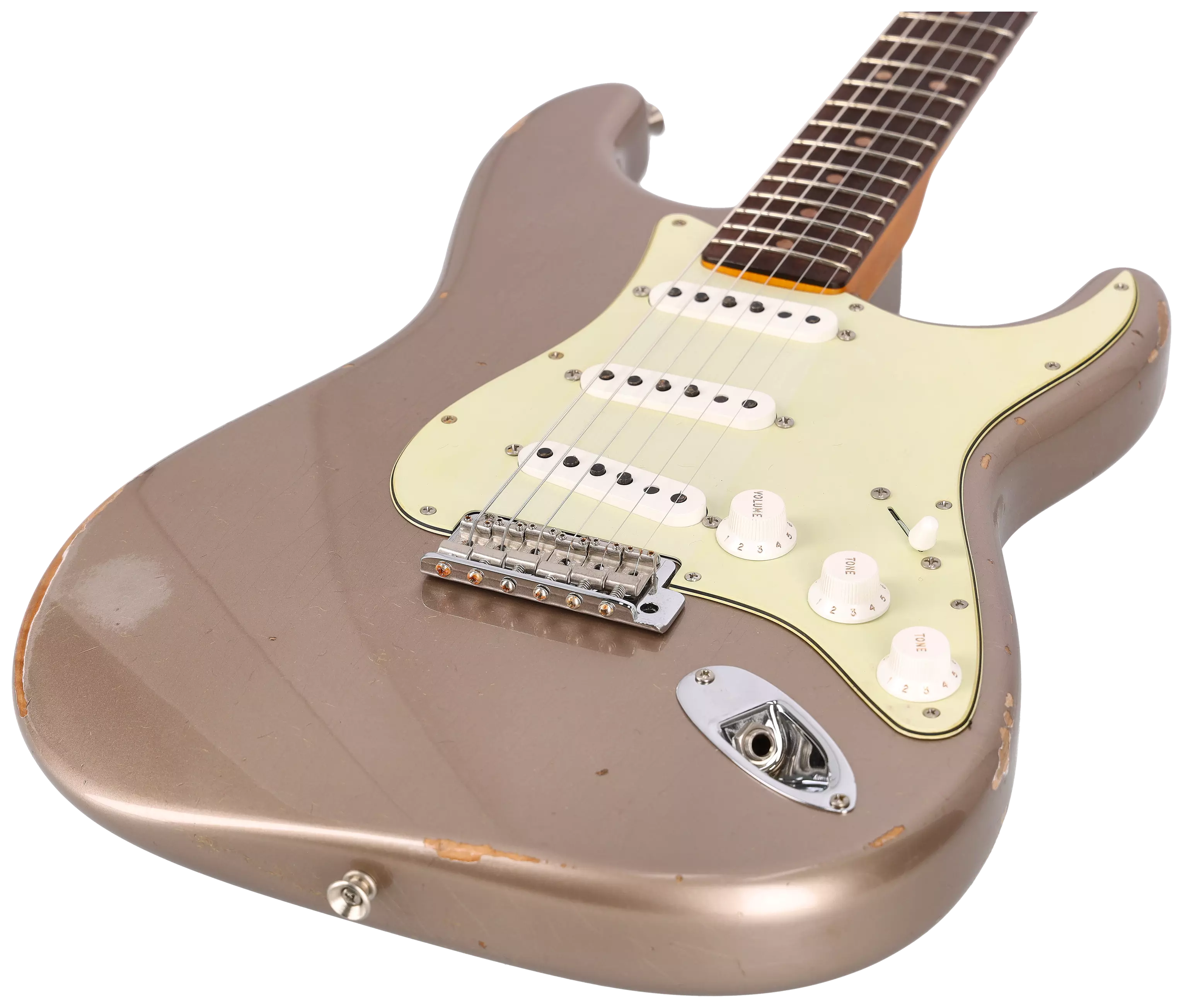 Fender Custom Shop 1963 Stratocaster Relic Aged Shoreline Gold Metallic 2