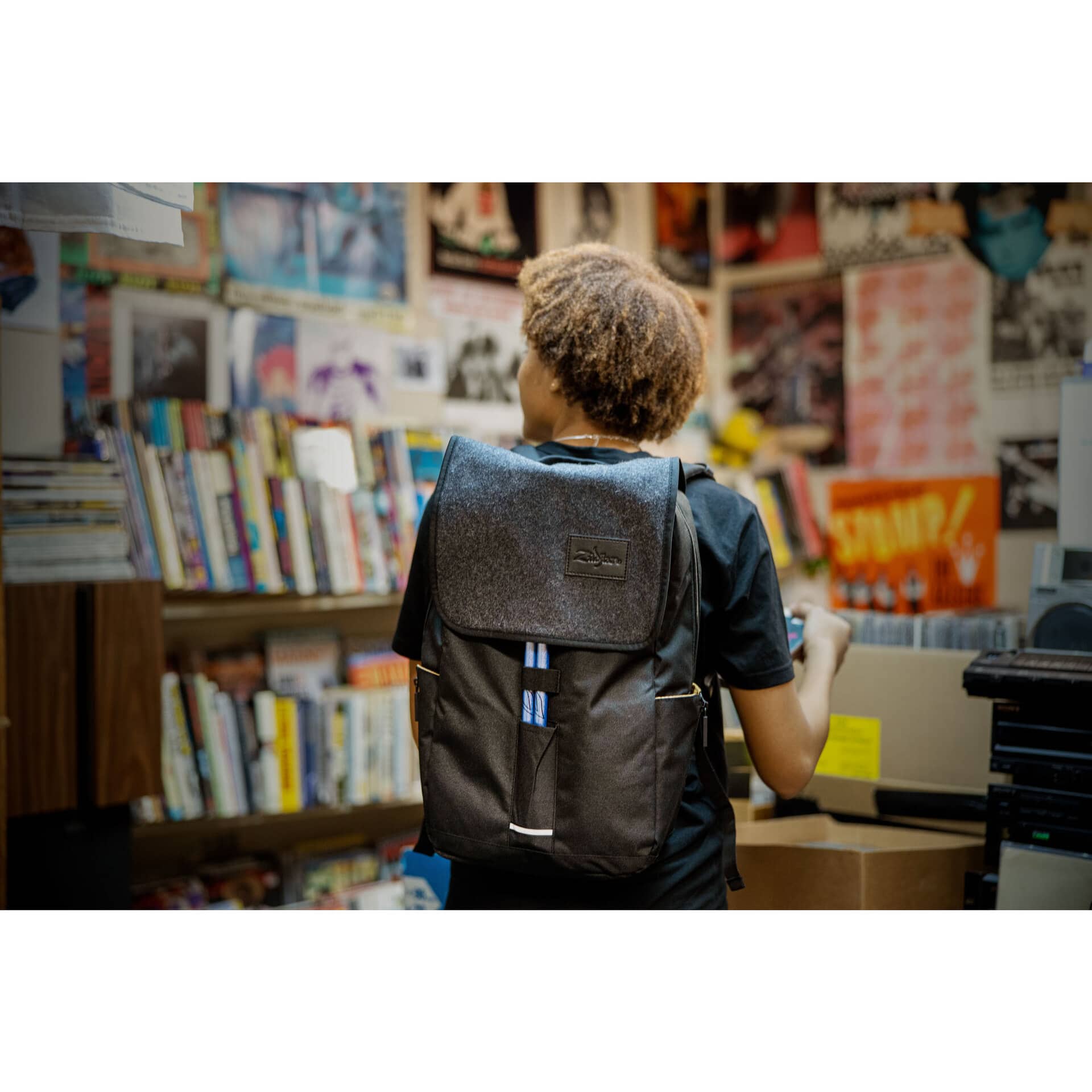 Zildjian T9001 Grey Flap Laptop Backpack 7