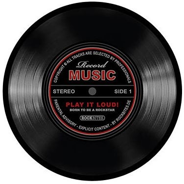  Mousepad vinyl record black
