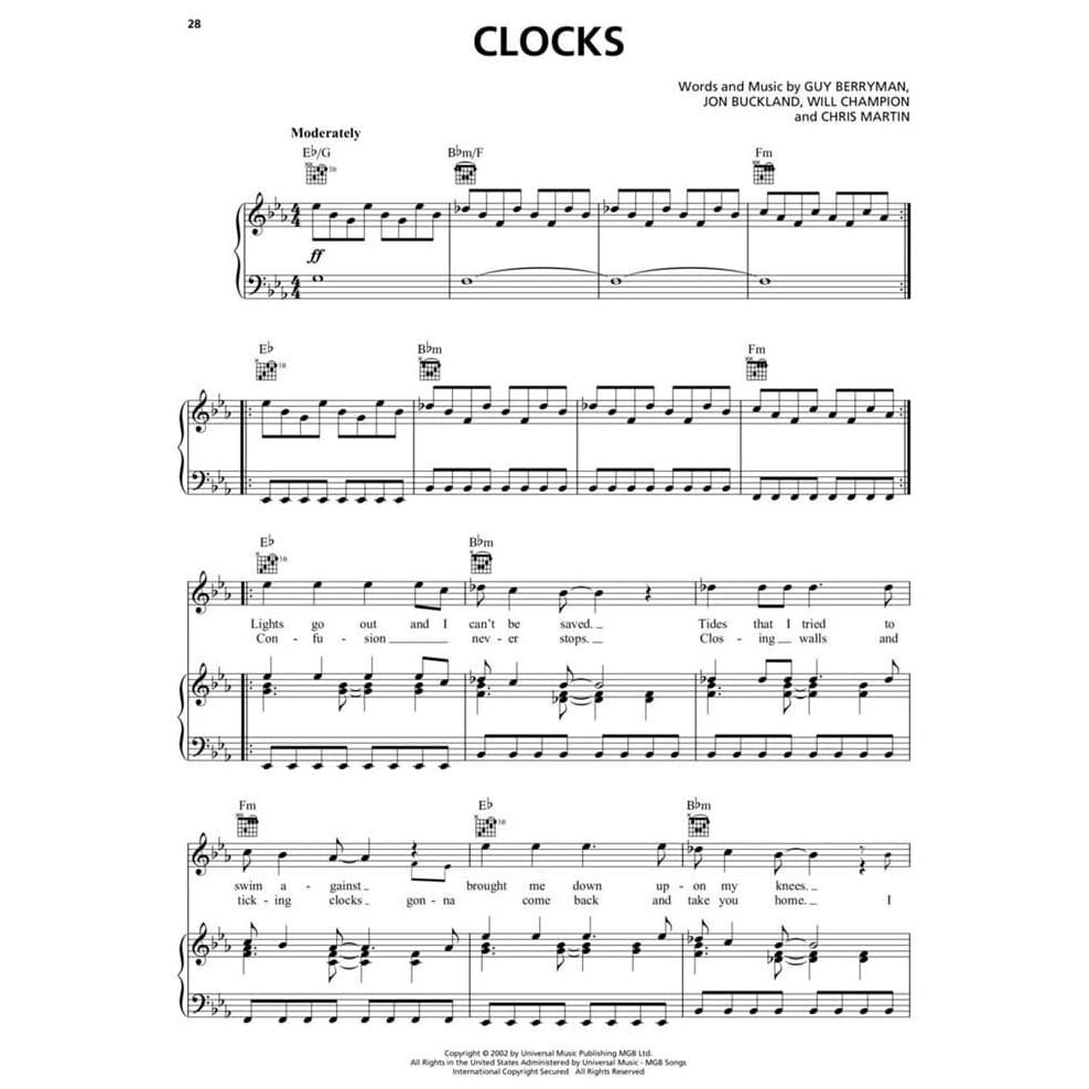 Hal Leonard Coldplay Sheet Music Collection 3
