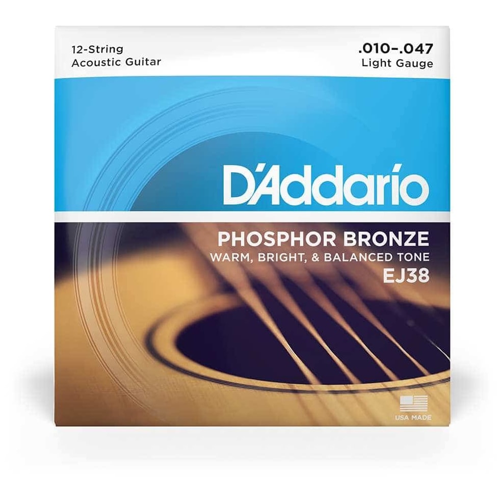 D’Addario - D’Addario EJ38 - 12-String Acoustic Phosphor Bronze 10-47 - 1