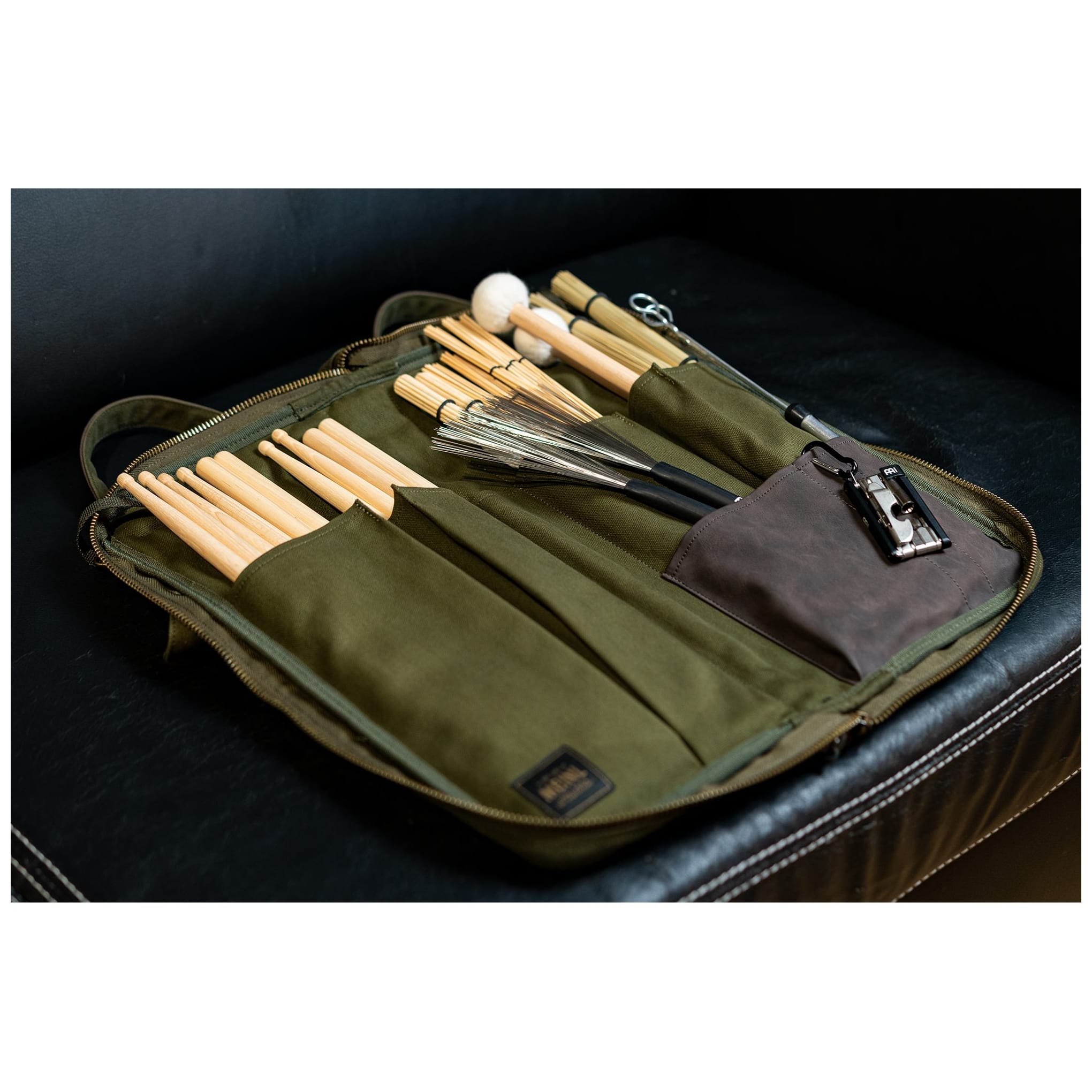 Image of Meinl cymbals mwsgr canvas collection stick bag, forrest green 10028398 7