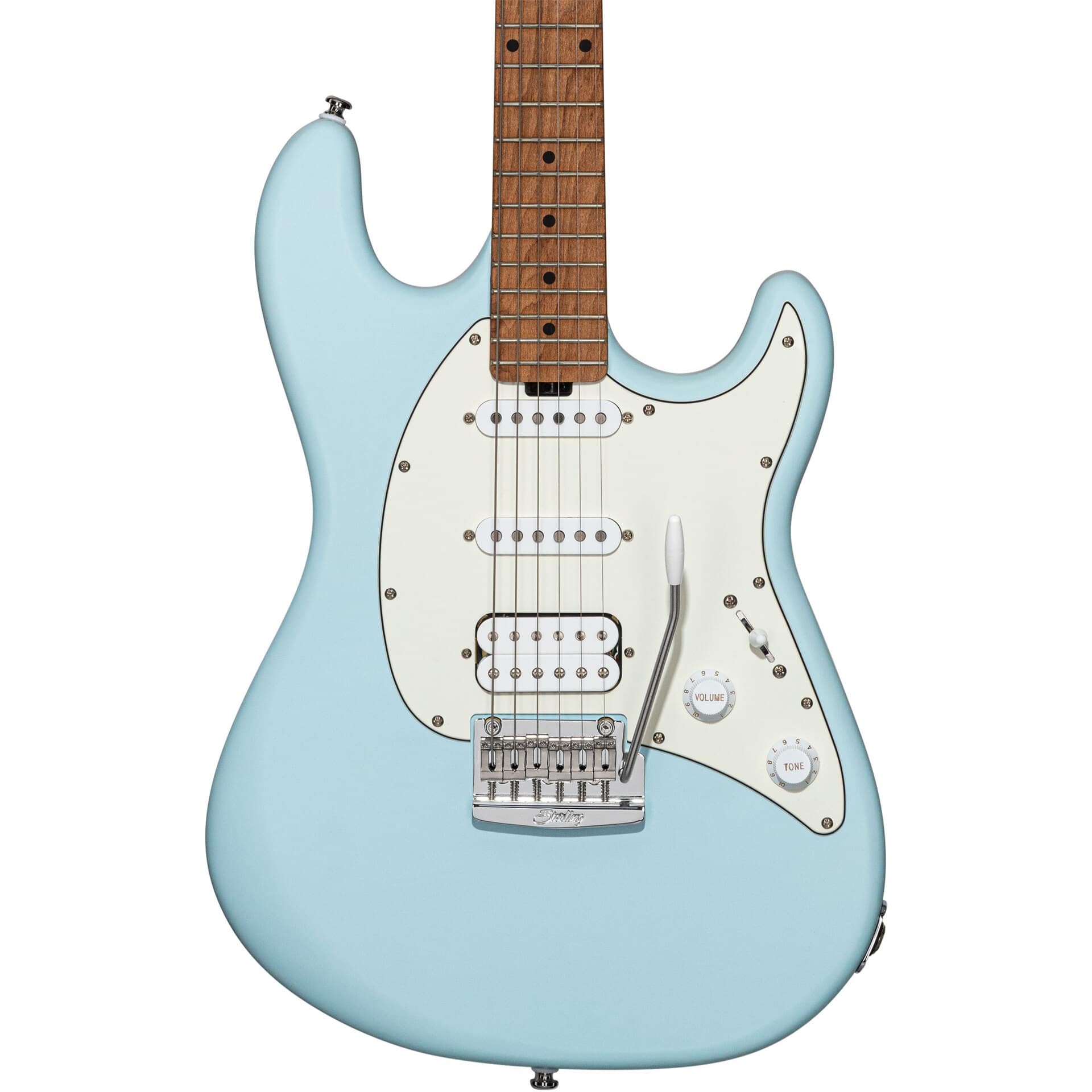 Sterling by Music Man Cutlass HSS Daphne Blue Satin 3