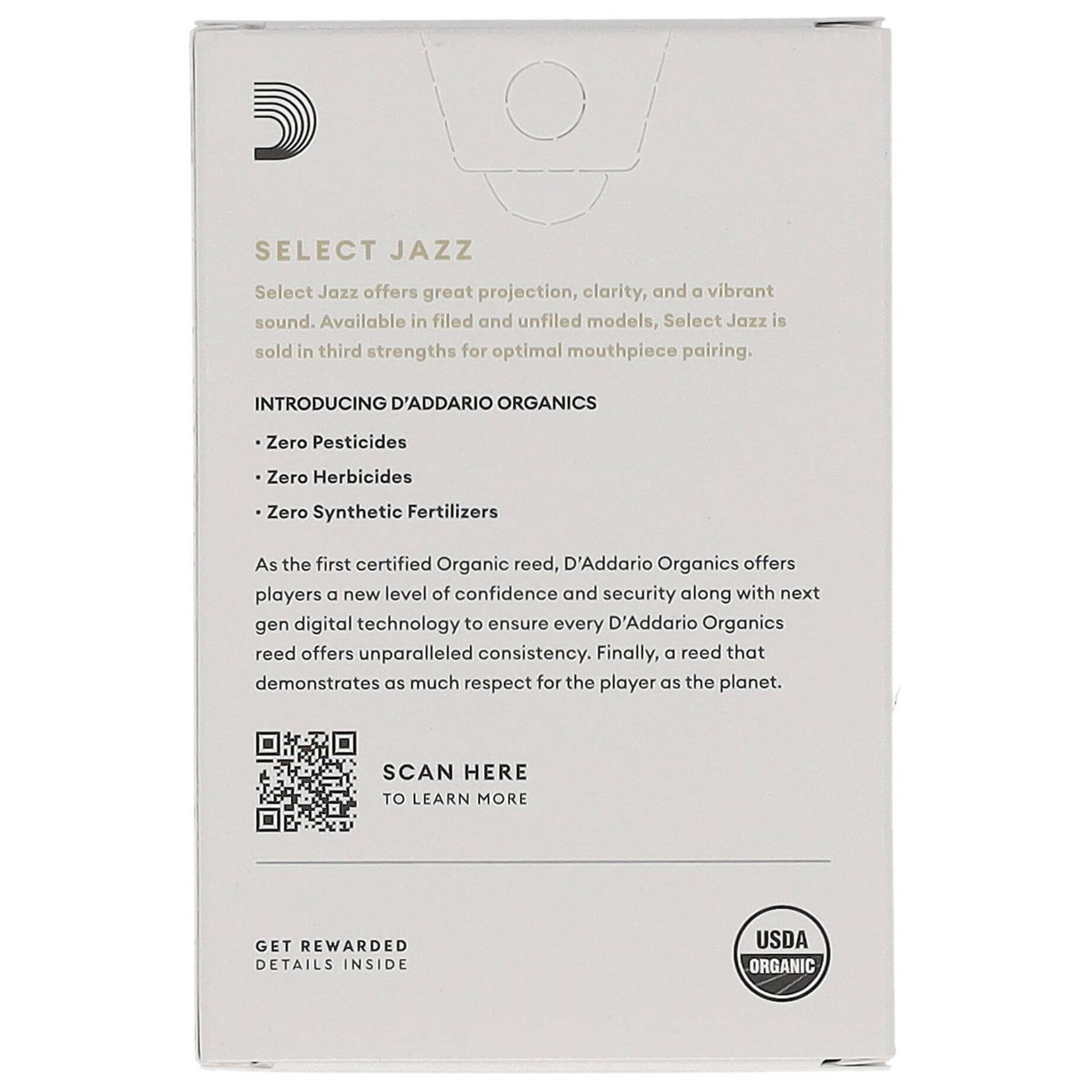 D’Addario Woodwinds Organic Select Jazz Filed - Alt Saxophone 2M - 10er Pack 1