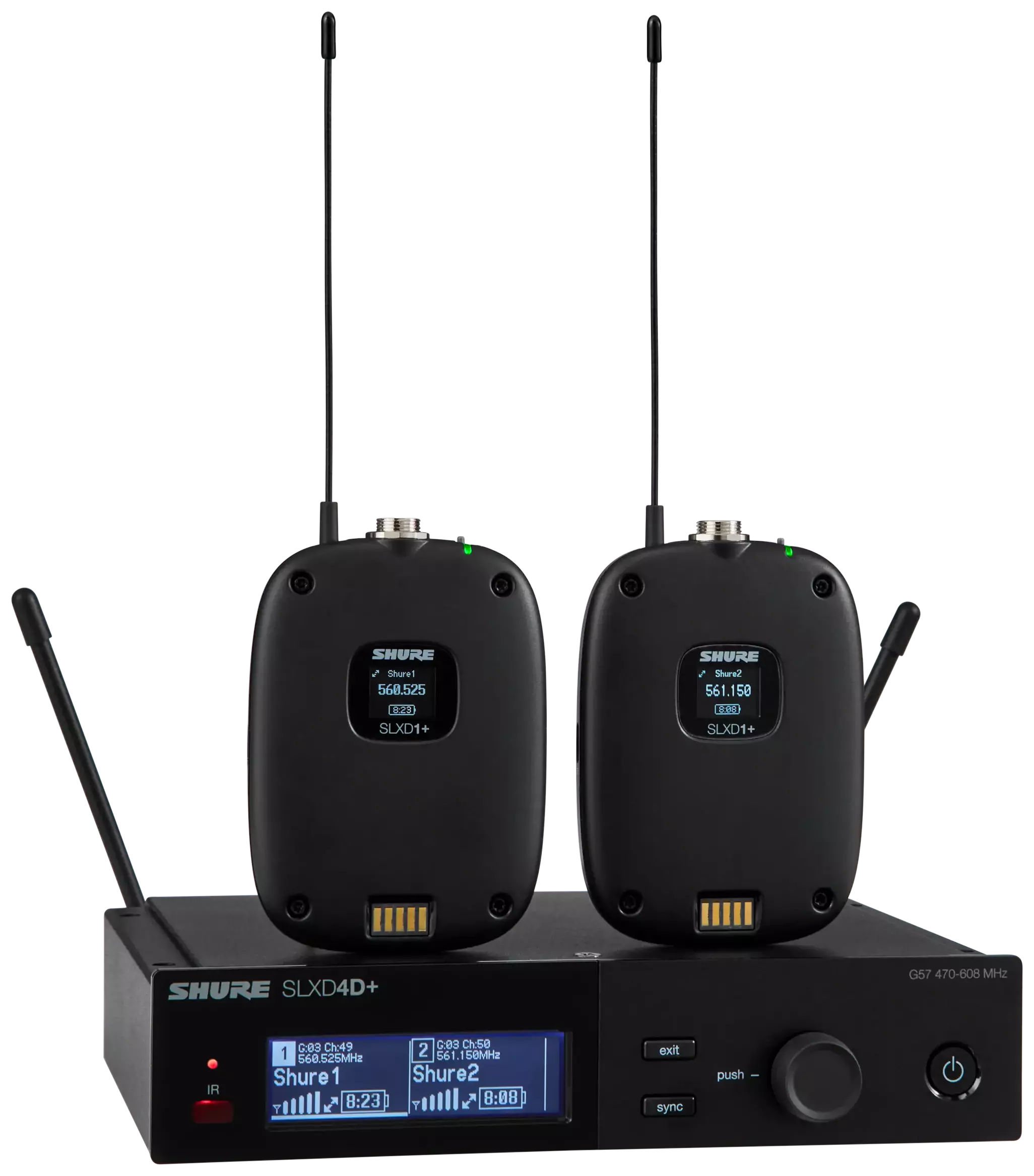 Shure SLXD14D+ G65 2-Kanal Taschensendersystem
