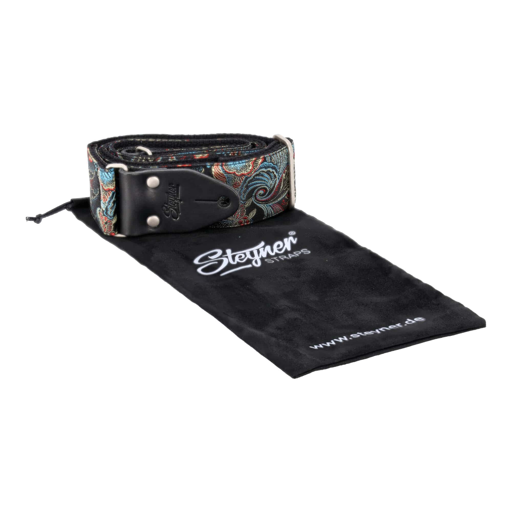 Image of Steyner straps vintage gitarrengurt  eastern nights silber schwarz 6