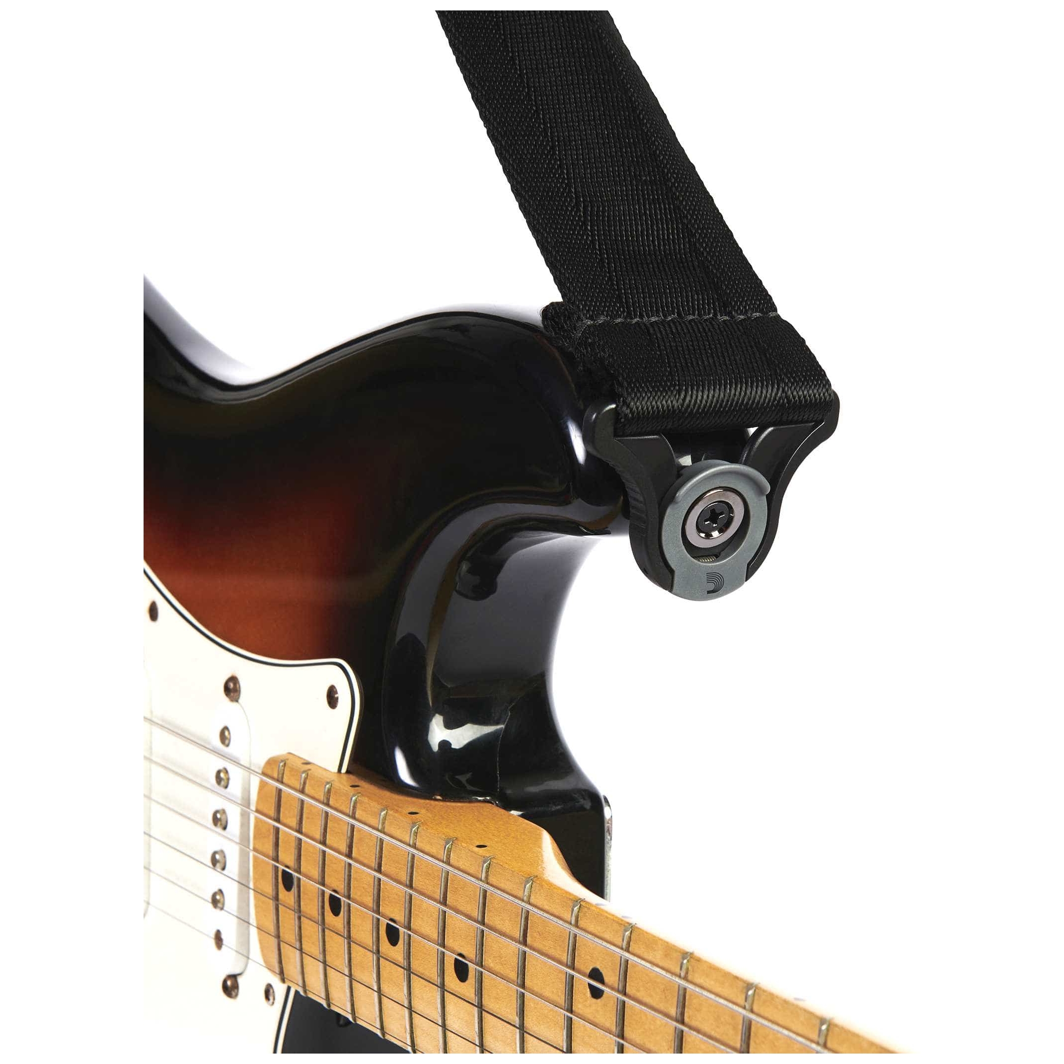 D’Addario - D’Addario Gitarrengurt, Nylongewebe, Auto Lock, Black - 5