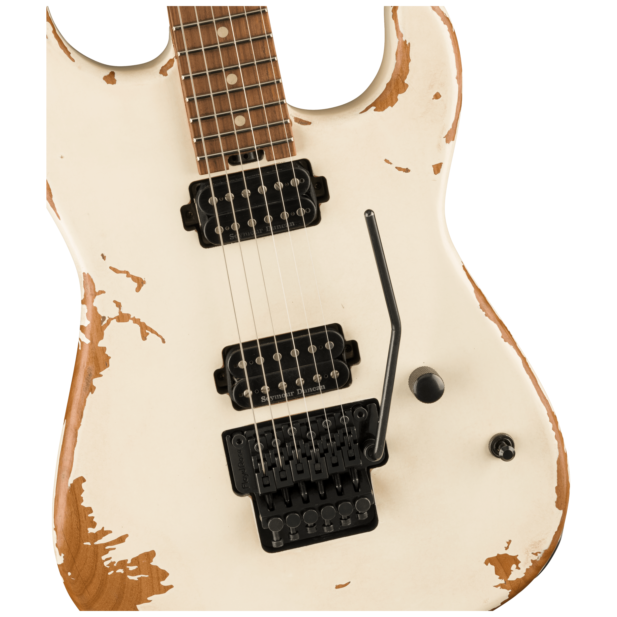 Charvel Pro-Mod REL SRS SD1 HH FR PF - WEATHERD WHITE 3