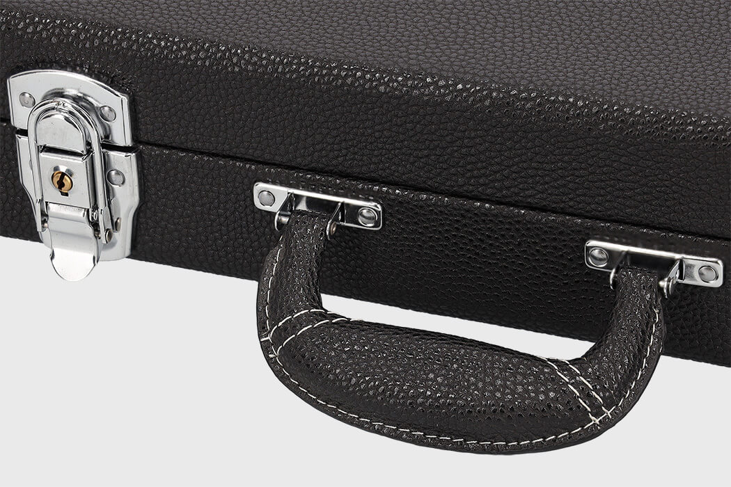 Image of Chicago classic e gitarre rechteckkoffer schwarz 5 grau 1050x700