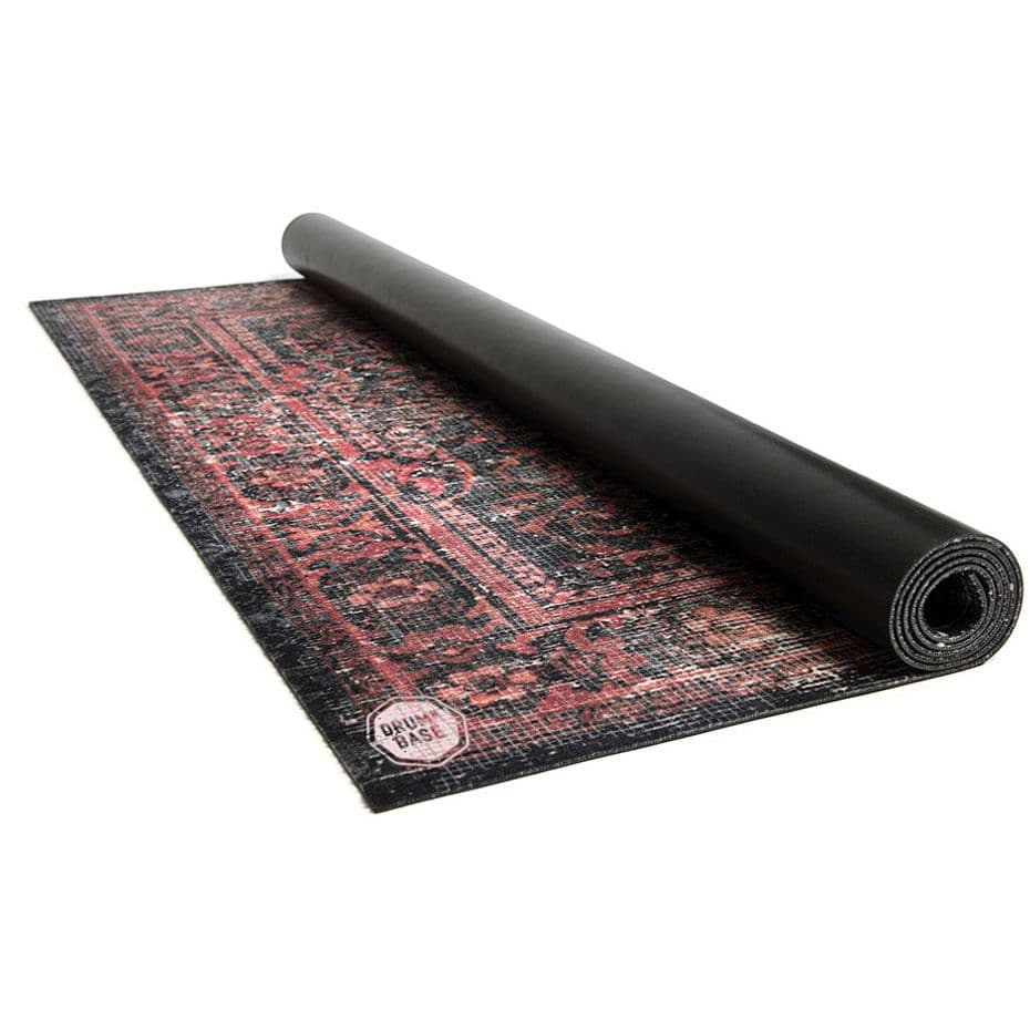 DRUMnBASE 185 x 160 cm Vintage Drum Mat Black Red 2