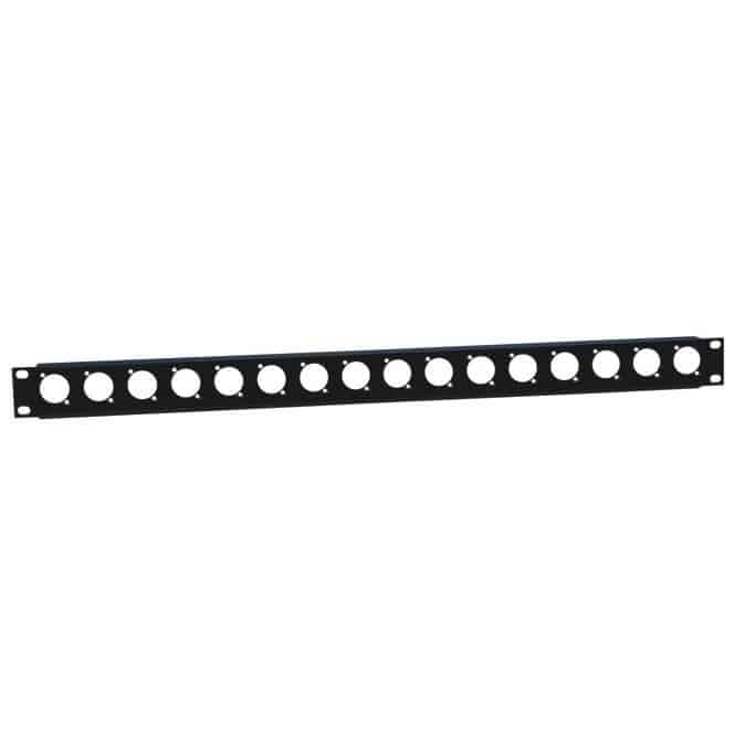 Adam Hall 19" Parts 872225 U-Shaped Rack Panel 16 Sockets 1U with Tie Bar