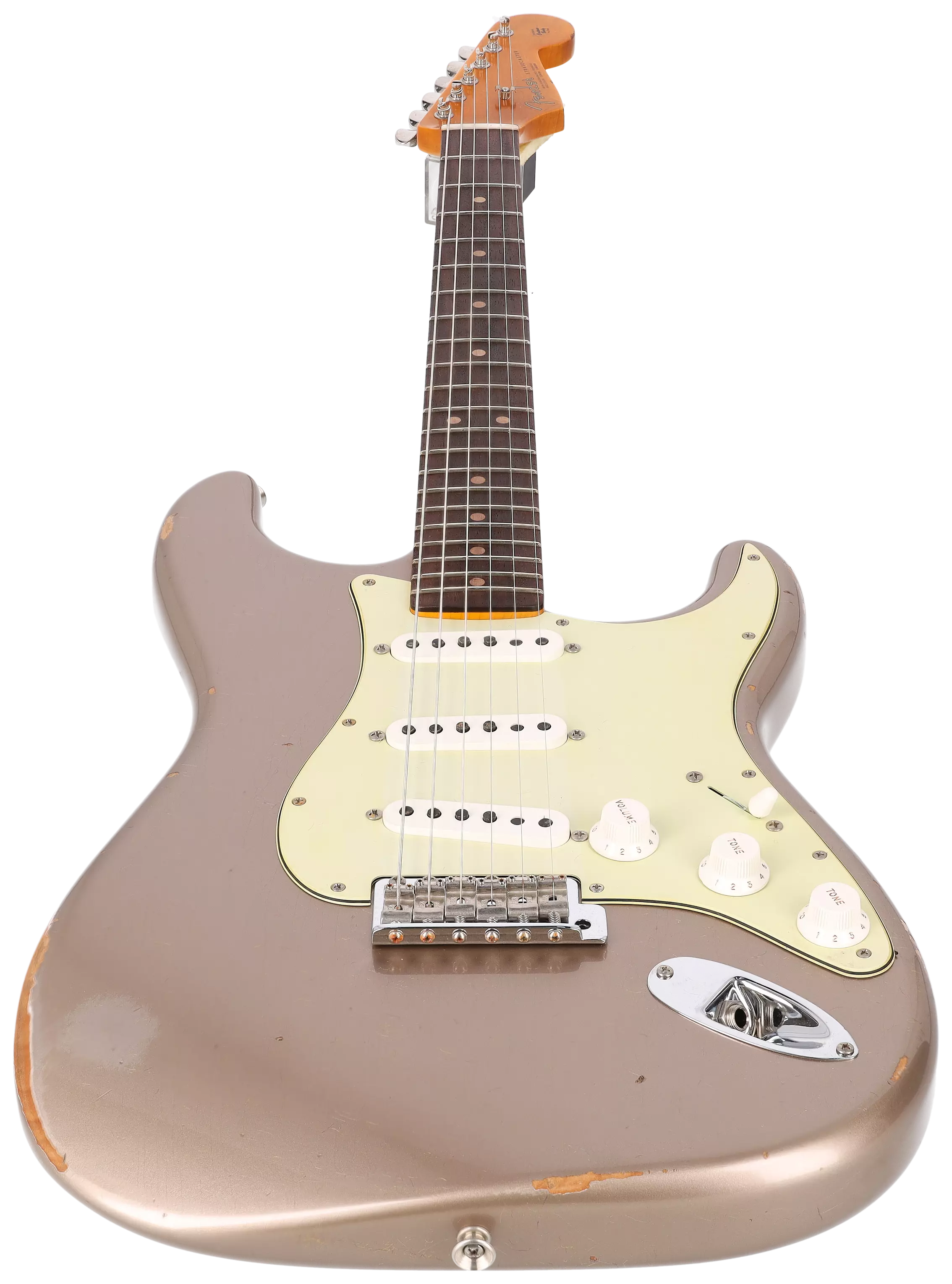 Fender Custom Shop 1963 Stratocaster Relic Aged Shoreline Gold Metallic 3