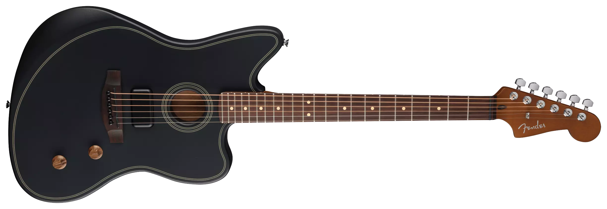 Fender Acoustasonic Standard Jazzmaster Black 2