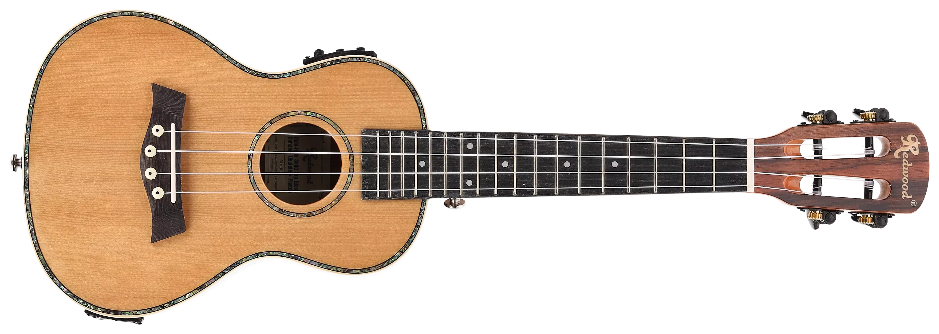 Redwood Halo-Halo Concert Ukulele Solid Top Gloss + Pickup 1