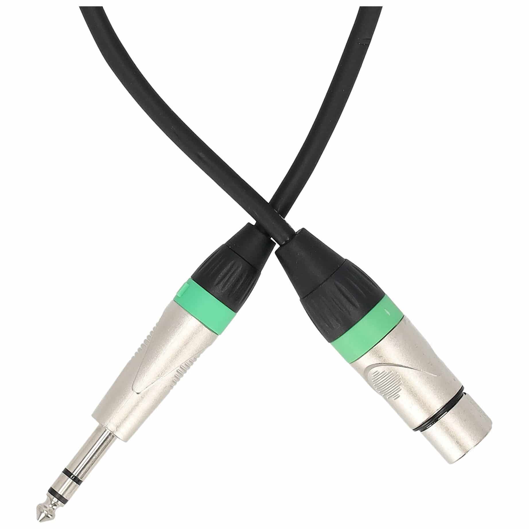 Klang Mikrofonkabel PRO, 1 Meter XLR female - 6,3 Klinke , male, stereo 2