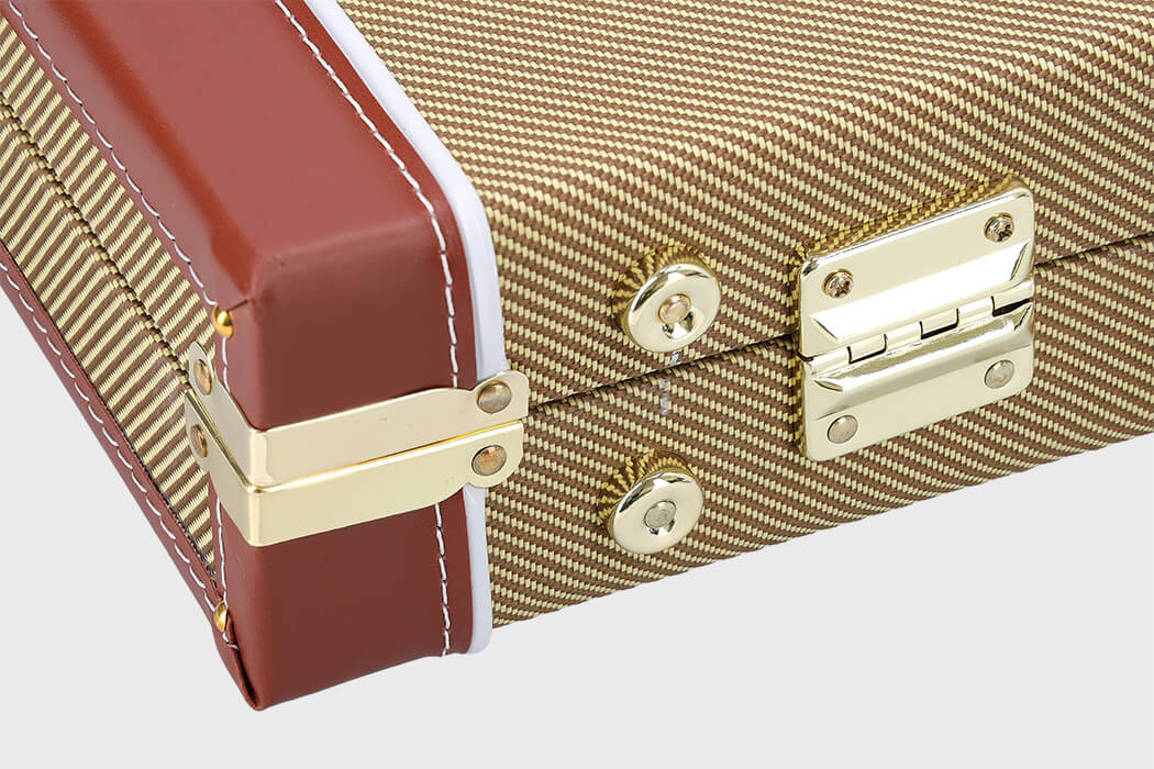 Image of Chicago classic e gitarren koffer tweed yellow 7 grau 1050x700