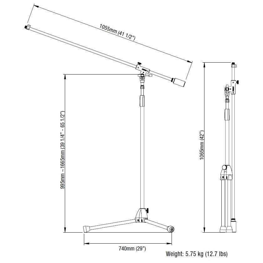 Image of Tama ms737bk  iron works studio series  teleskop mikrofonständer 10027892 1