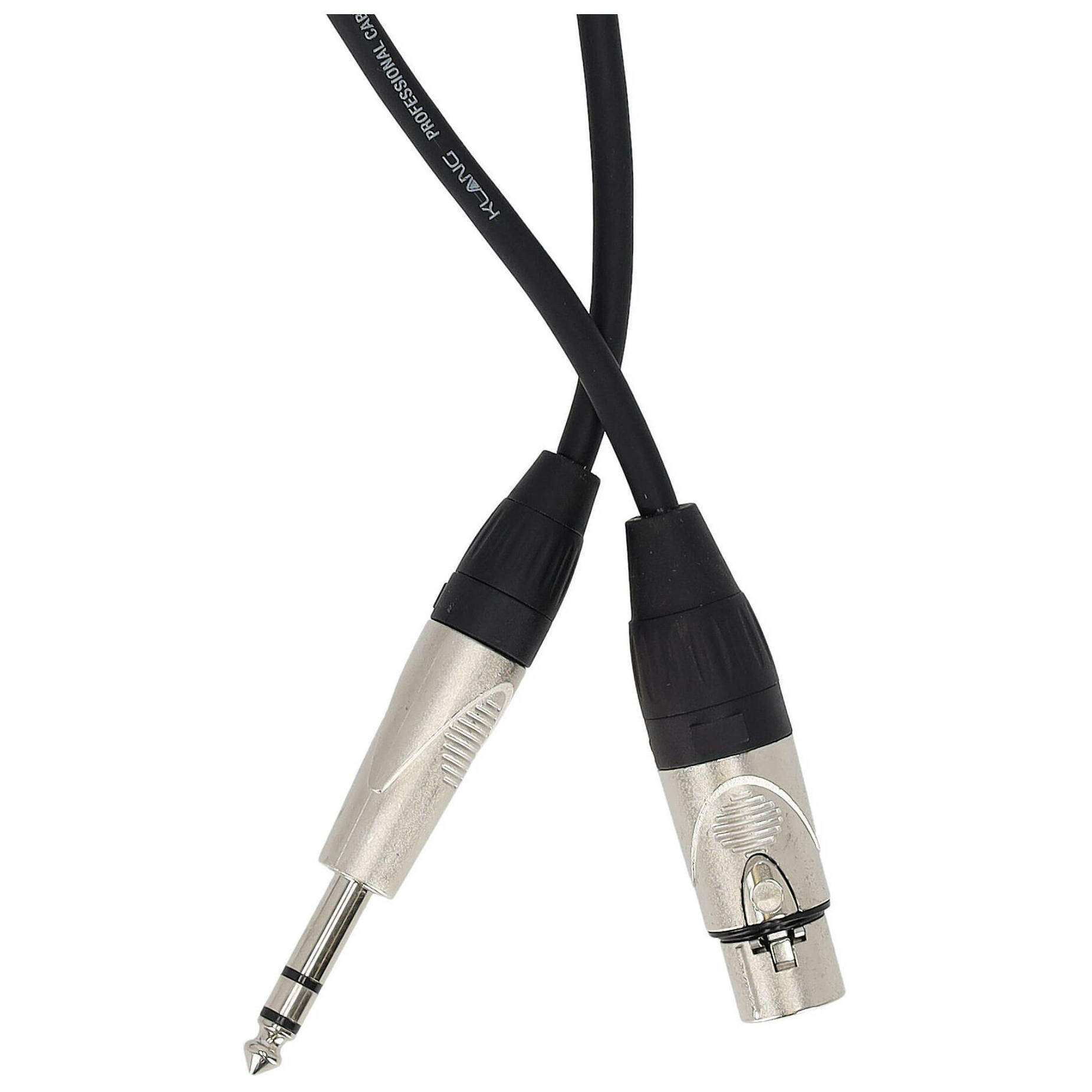Klang Mikrofonkabel PRO, 3 Meter XLR female - 6,3 Klinke , male, stereo 1