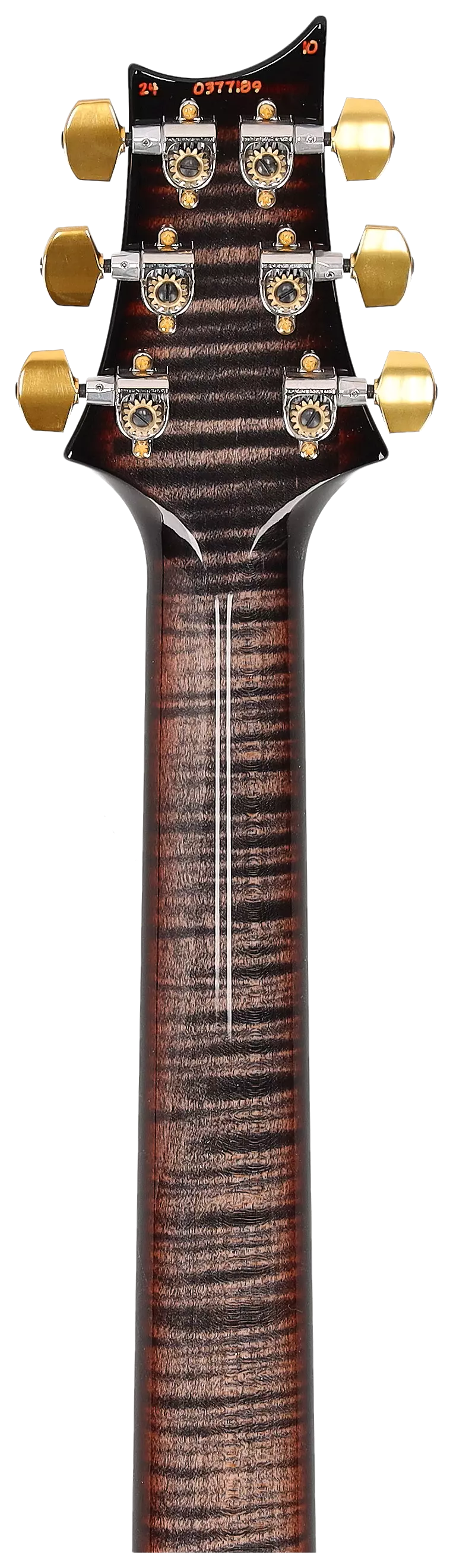 PRS Custom 24 Wood Library 10 Top Charcoal Tri-Color Burst session Select #0377189 6