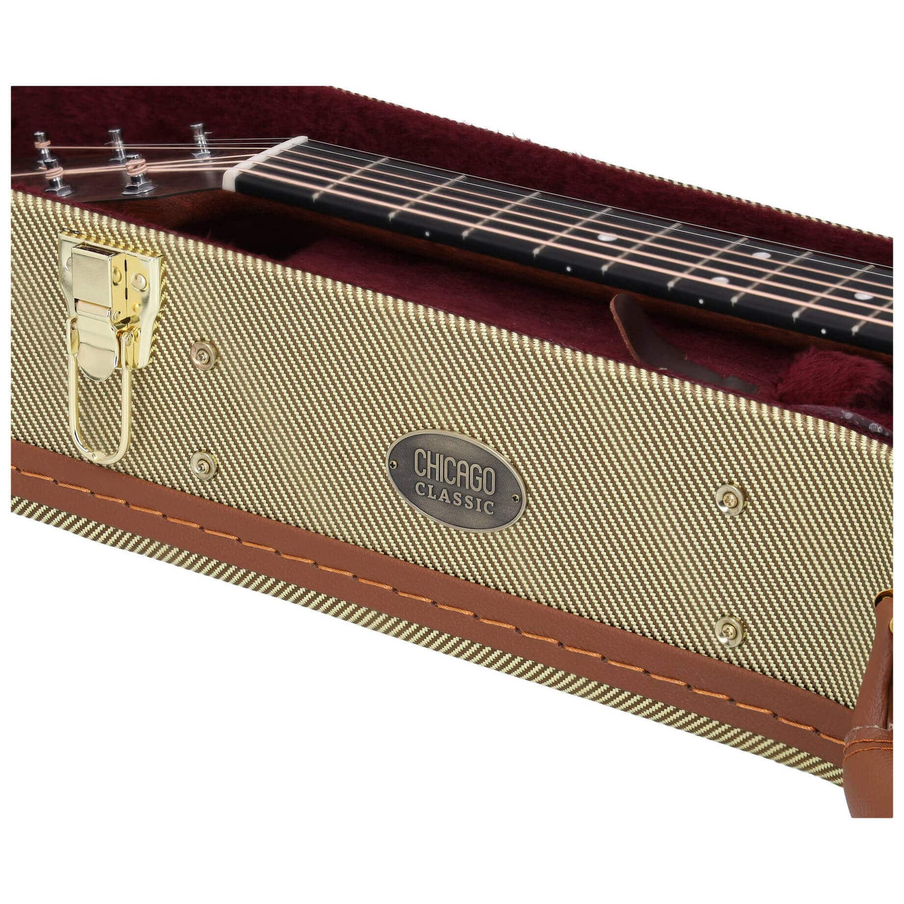 Chicago Classic Holzkoffer Dreadnought Tweed 5