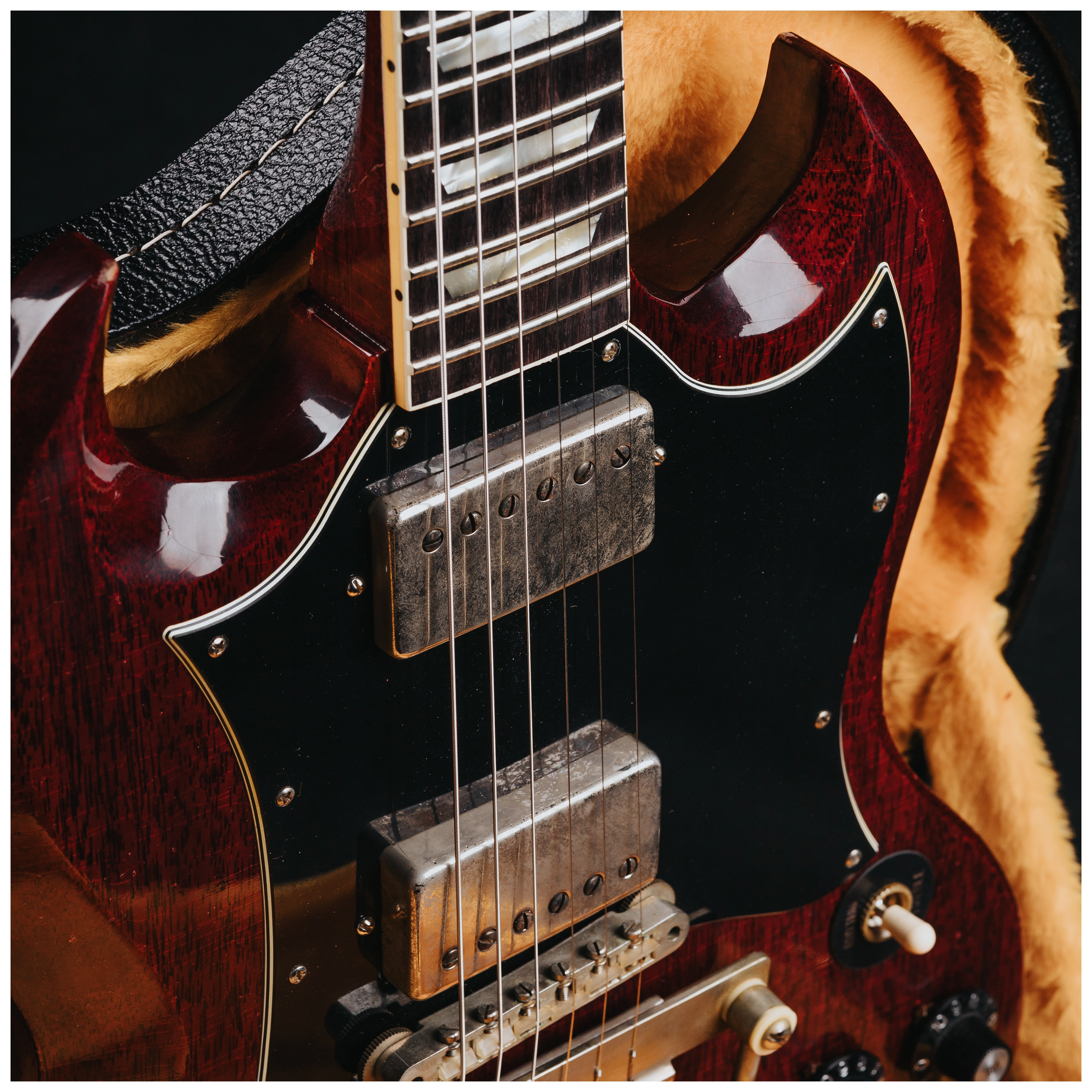 Gibson 64 SG Standard Cherry Long Maestro Heavy Aged Murphy Lab 30