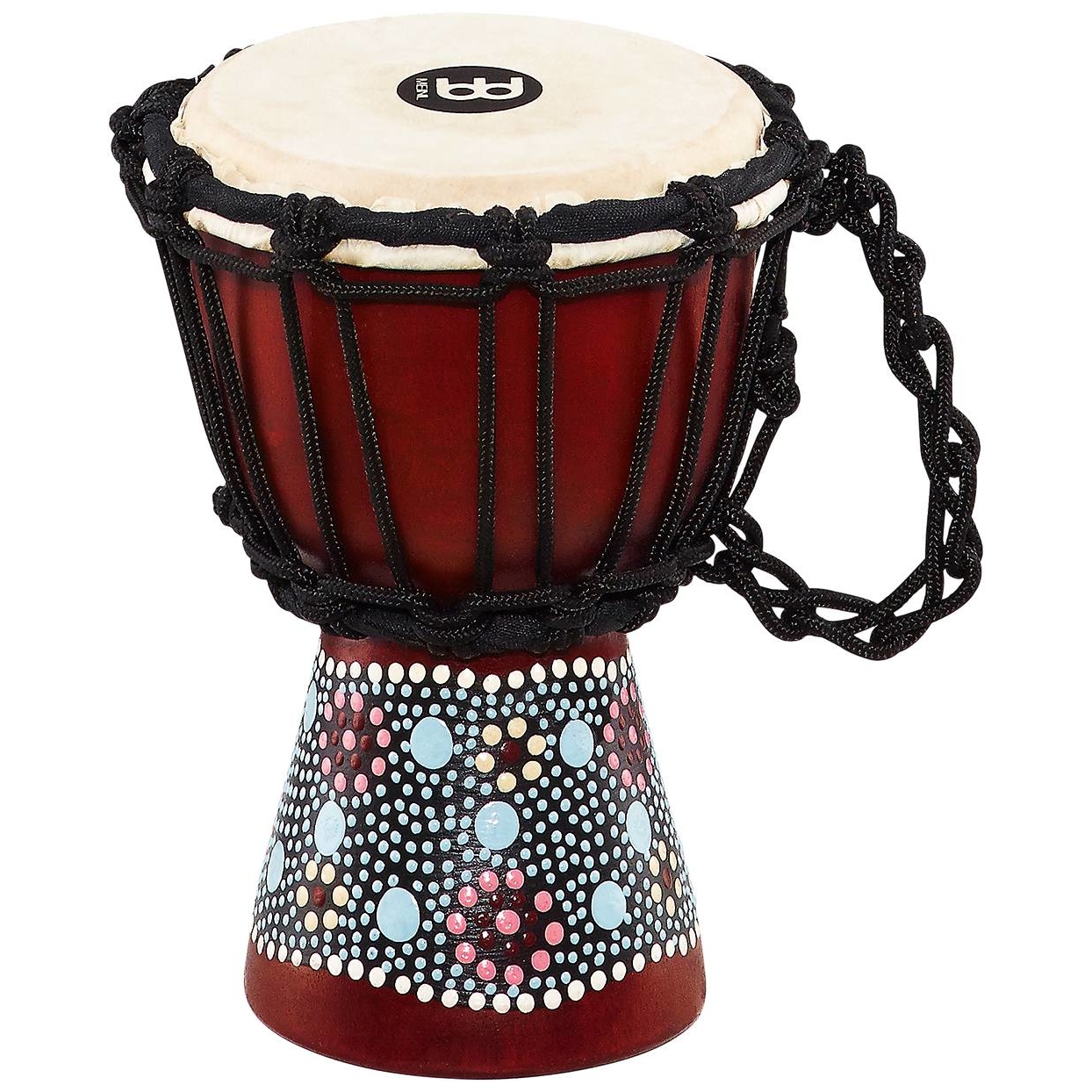 Meinl Percussion - Meinl Percussion HDJ8-XXS - 4 1 2 African Style Mini Djembe, Flower Design