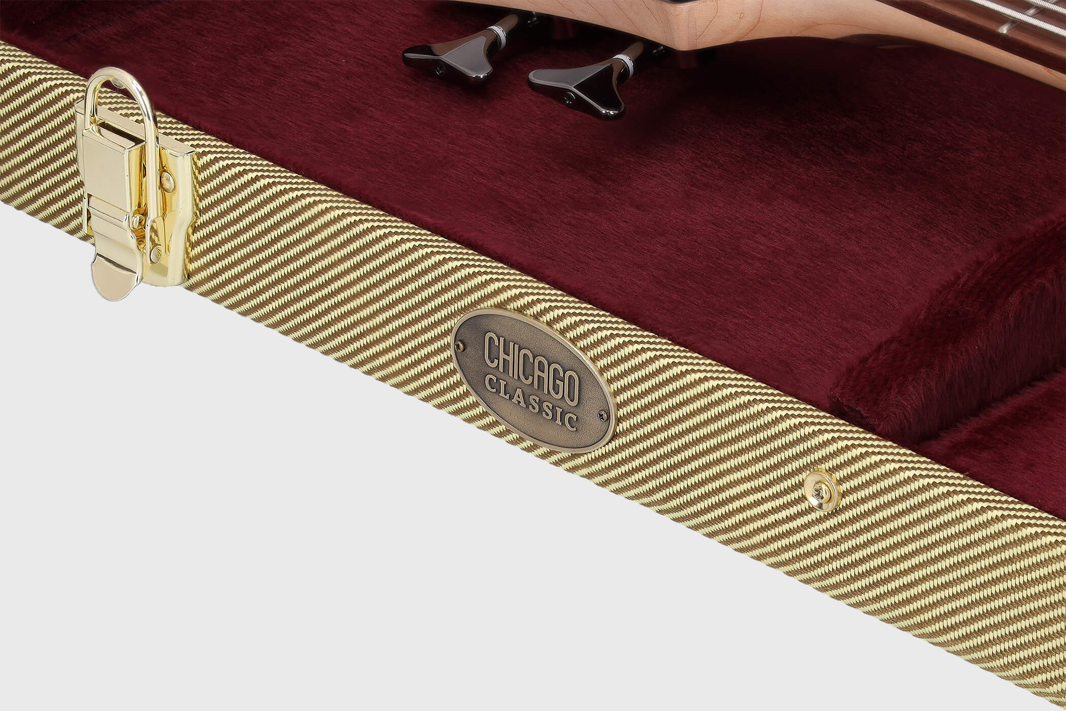 Image of Chicago classic e bass koffer tweed yellow 4 grau 2100x1400