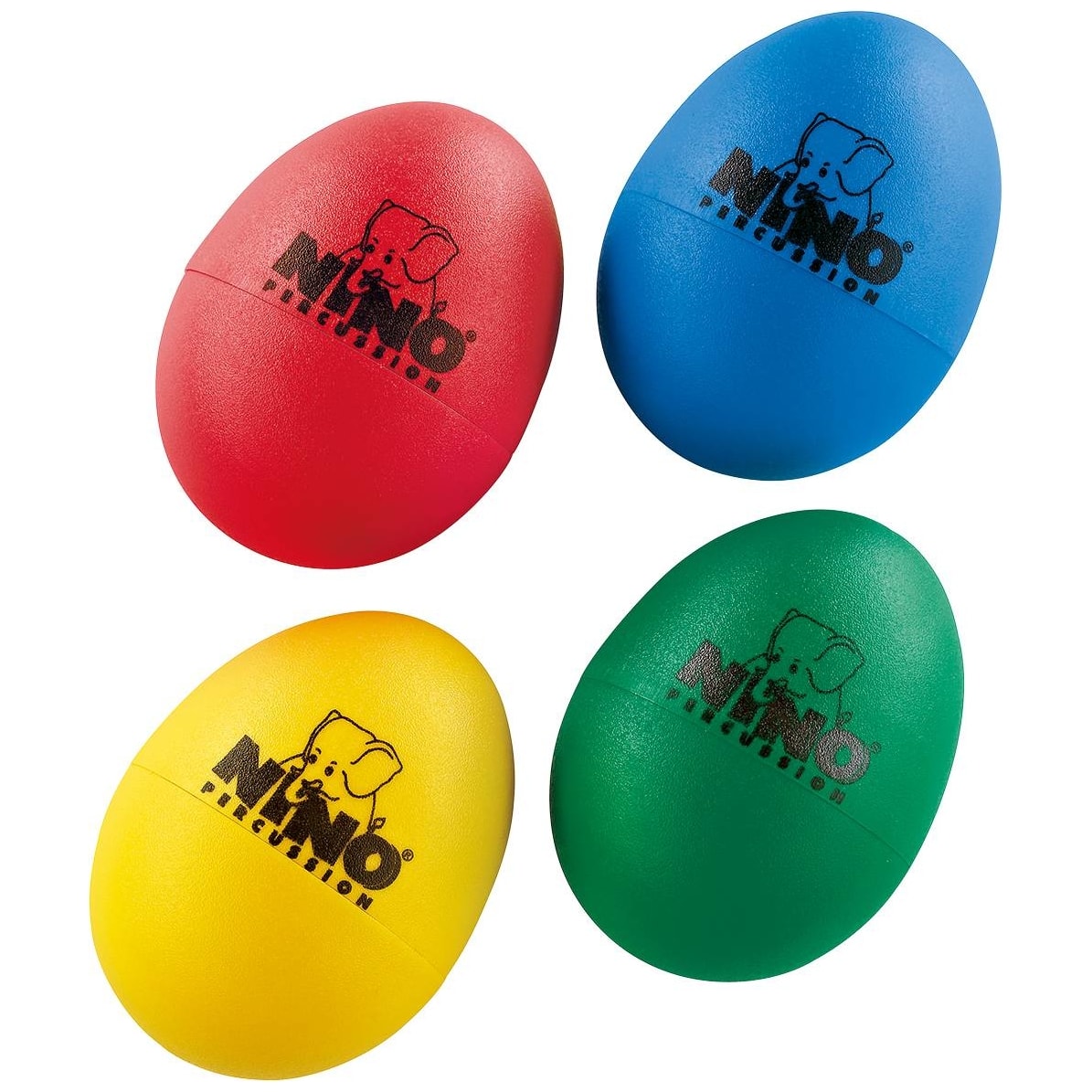 Image of Nino percussion egg shaker assortment, 4 pcs. 1 blue, 1 green, 1 red, 1 yellow, set of 4 psc. 10024244 0