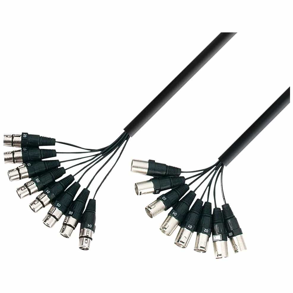 Adam Hall - Adam Hall 3 Star Serie Multicore Kabel 8 x XLR Male auf 8 x XLR Female 5 Meter