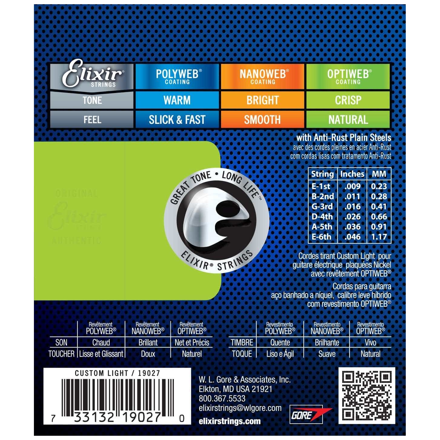 Elixir - Elixir 19027 Optiweb Custom Light 009-046 - 1