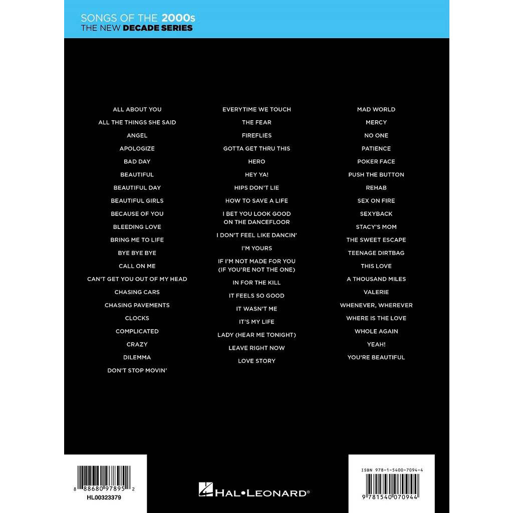 Hal Leonard The New Decade Series: Songs of the 2000s 1