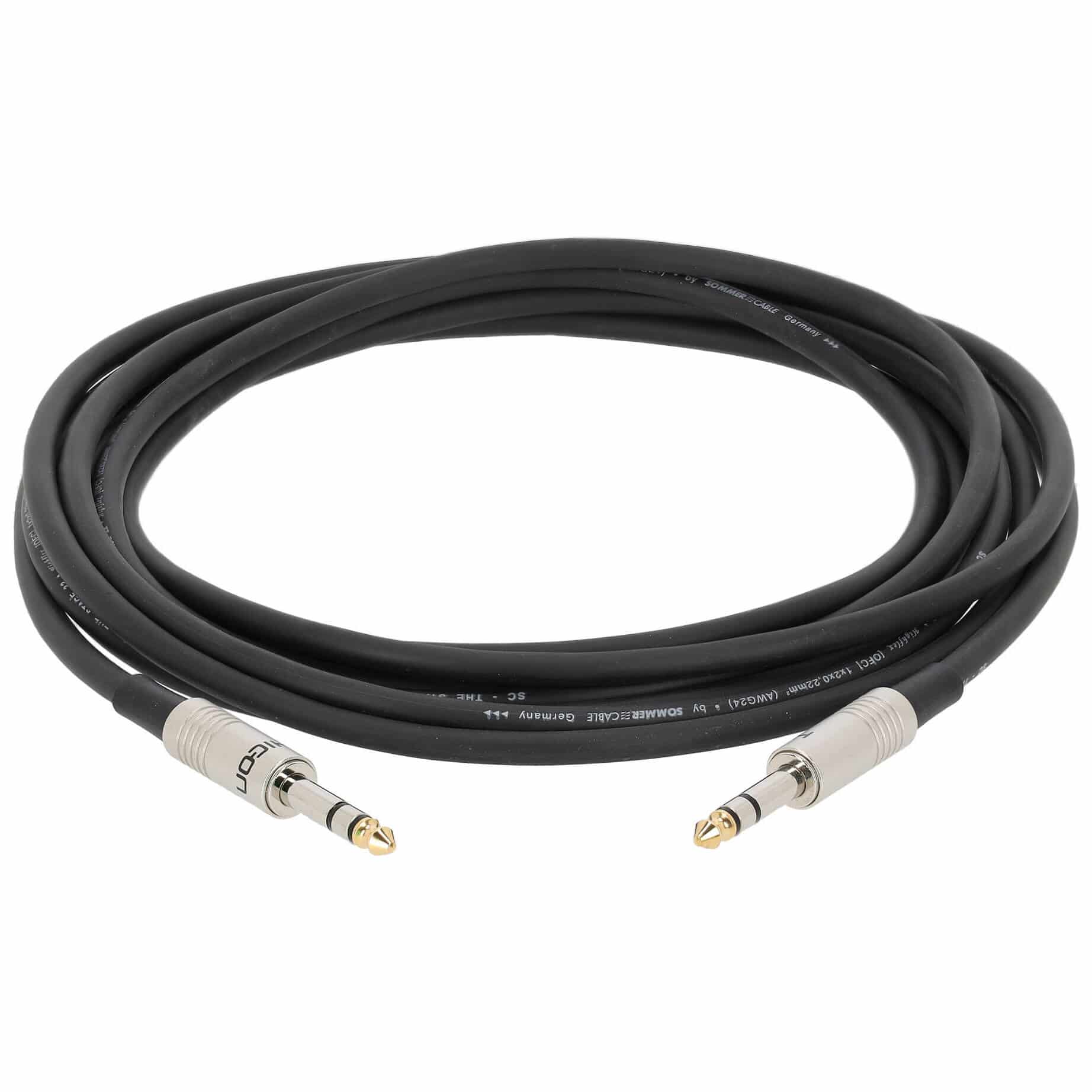Sommer Cable SG2S-0500-SW Stage 22 Highflex Klinke Stereo - Klinke Stereo 5 Meter 1