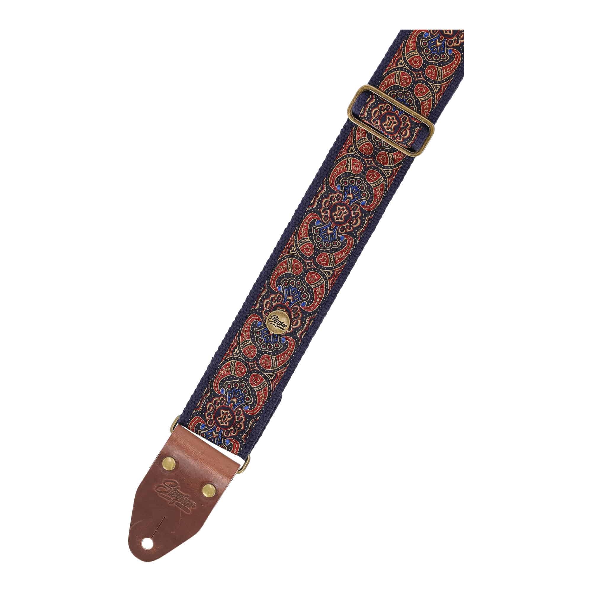 Image of Steyner straps retro gitarrengurt  a endlicht lau rot 3