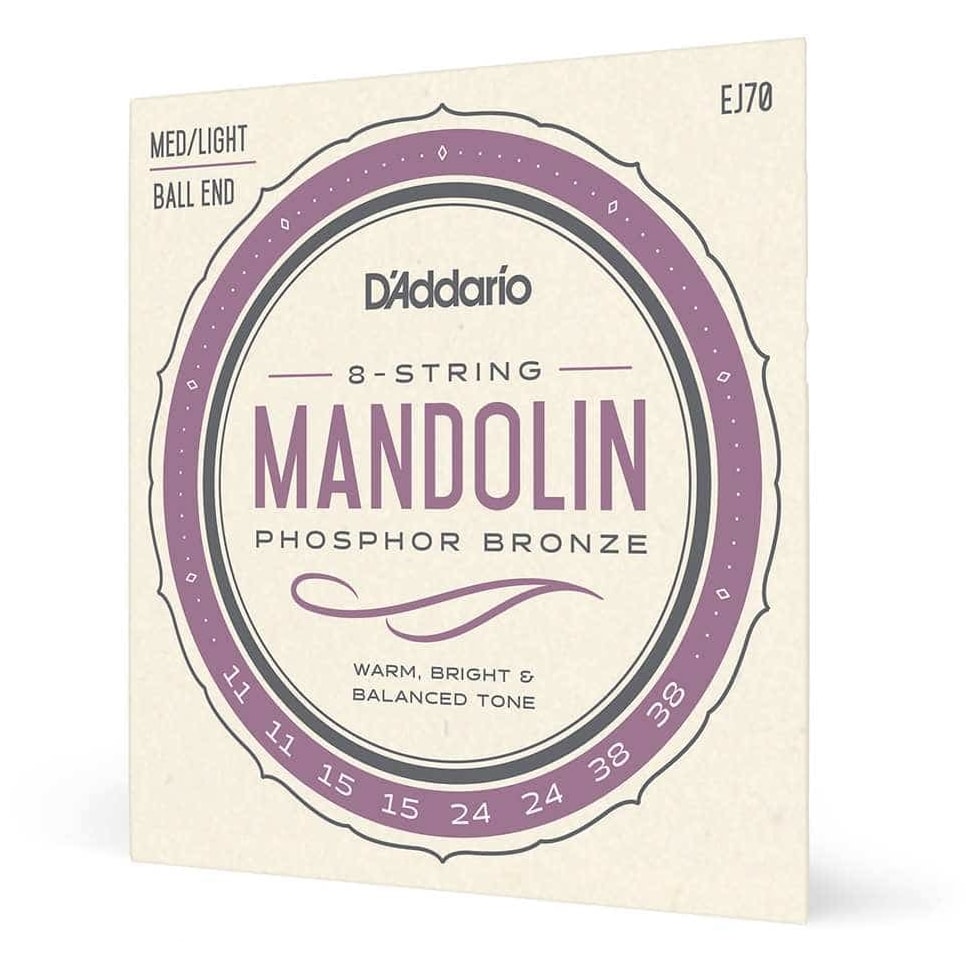 D’Addario - D’Addario EJ70 - Mandoline Phosphor Bronze, Ball End 011-038 - 6
