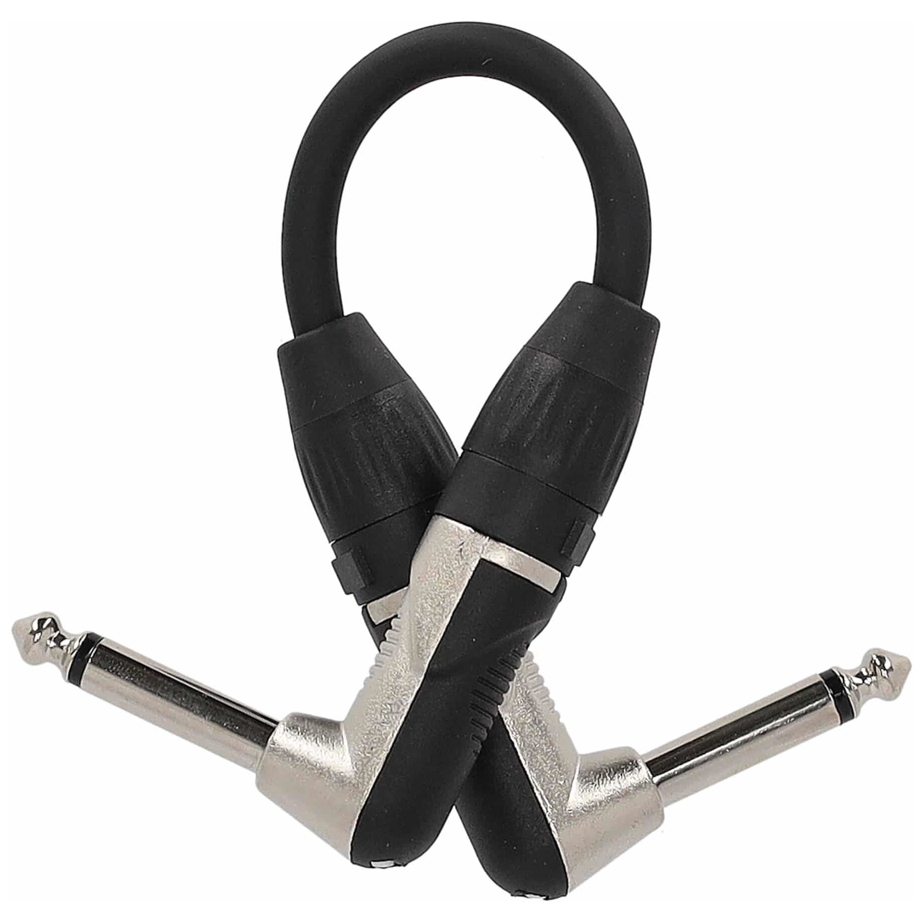 Klang - Klang Patchkabel, 0,15 Meter 6,3 mm Winkelklinke, male, mono - 6,3mm Winkelklinke, male, mono - 2