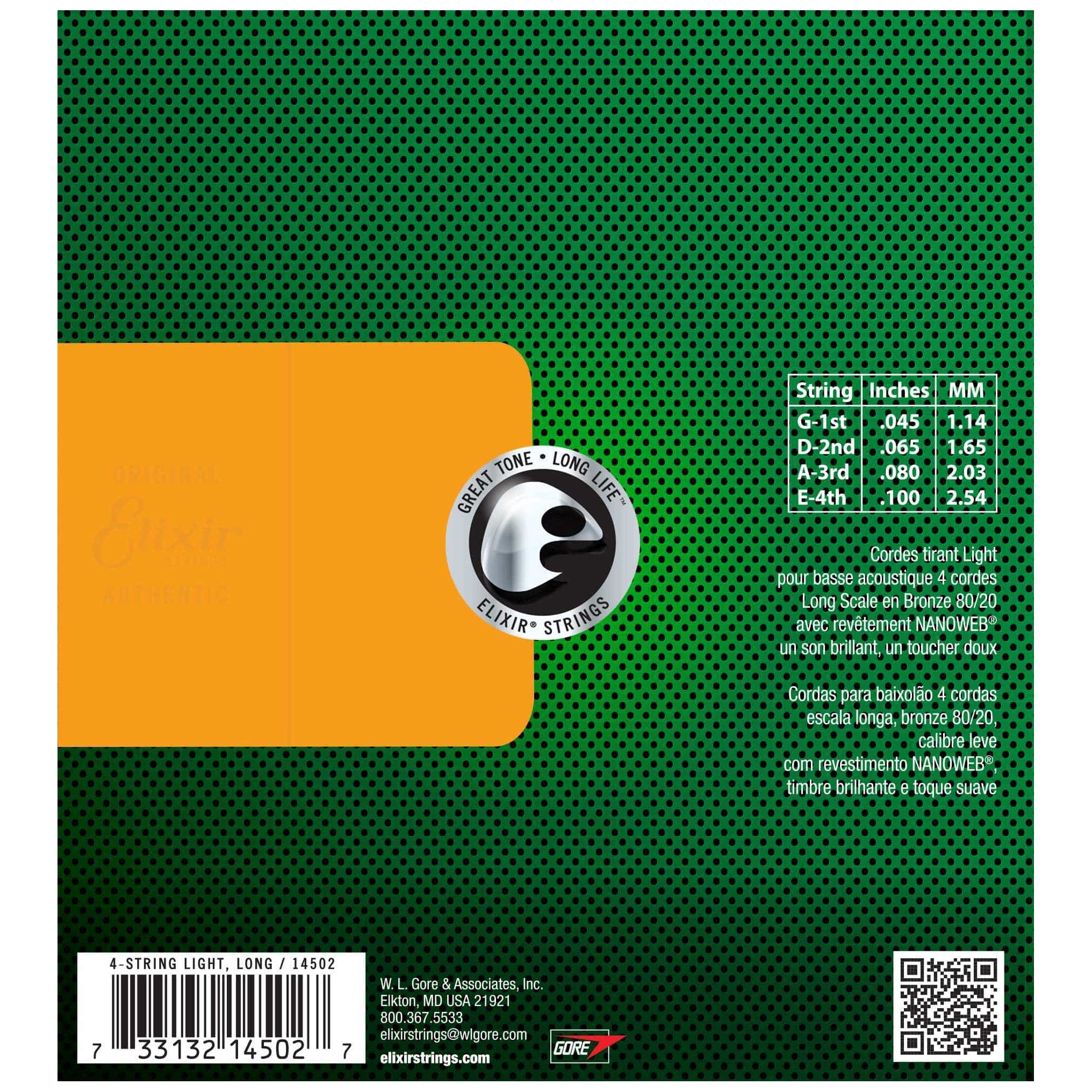 Elixir - Elixir 14502 Nanoweb Light Akustikbass - 1