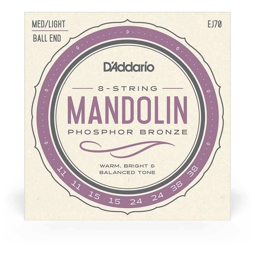 D’Addario - D’Addario EJ70 - Mandoline Phosphor Bronze, Ball End 011-038 - 3