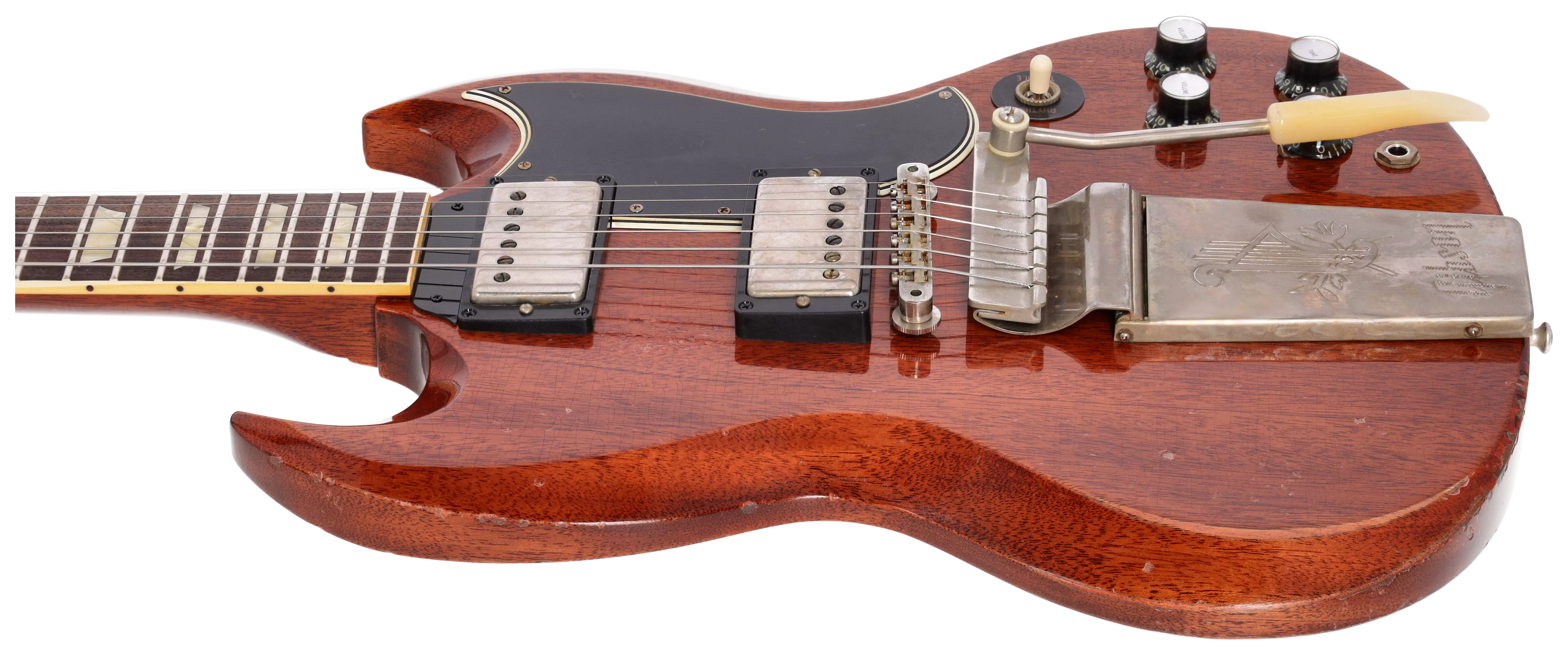 Gibson 1964 SG Standard Reissue Maestro Heavy Aged Faded Cherry Murphy Lab #3 5