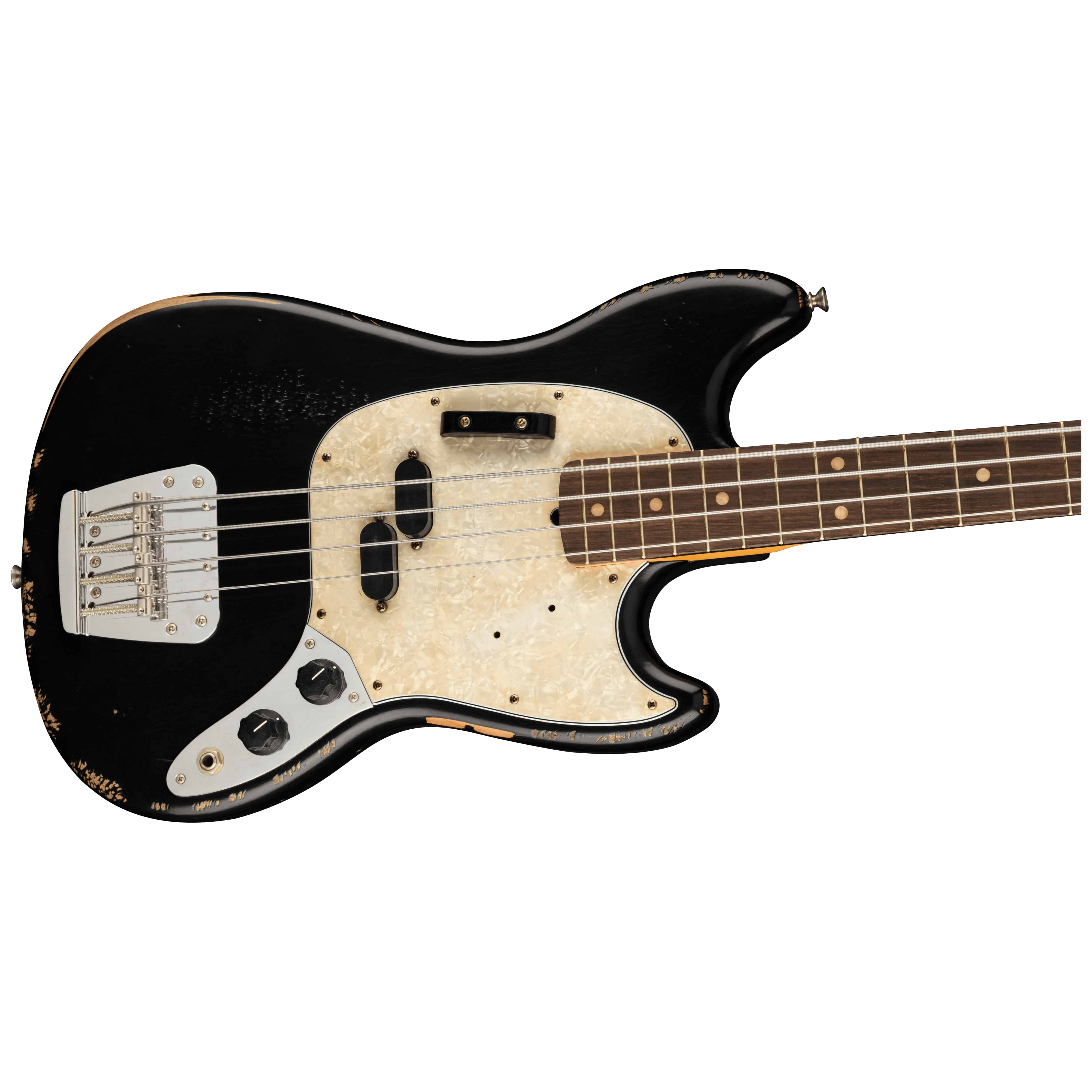 Fender - Fender Justin Meldal-Johnsen Road Worn Mustang Bass BLK - 4