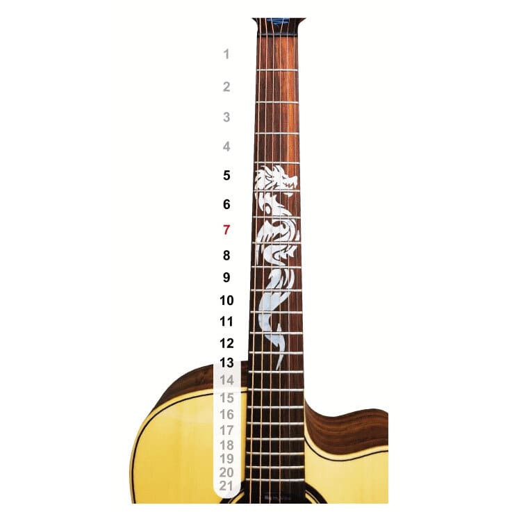 Guitar Style Sticker - Mighty Dragon 1