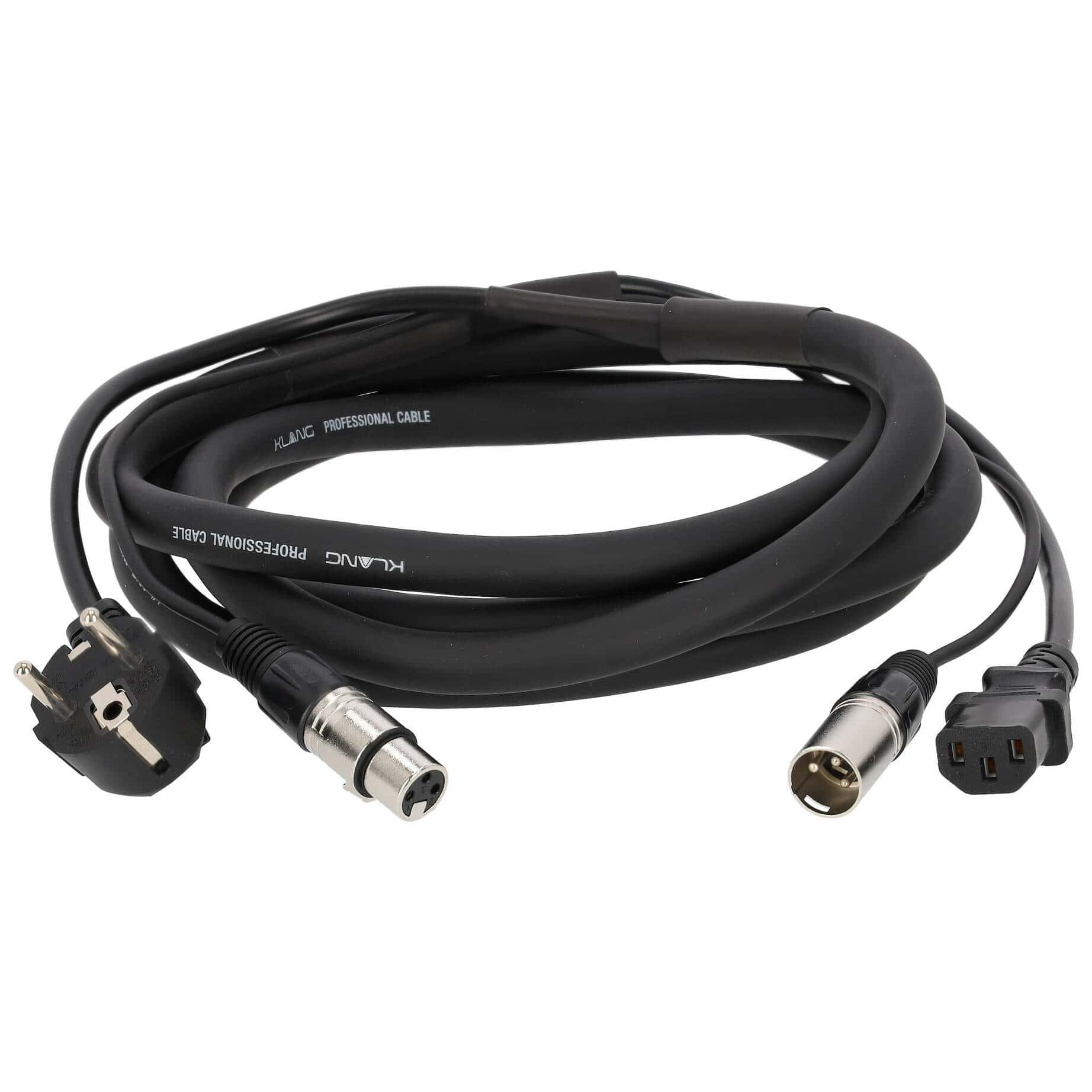 Klang Schuko-IEC XLR Strom-/Signalkabel 3 Meter 1