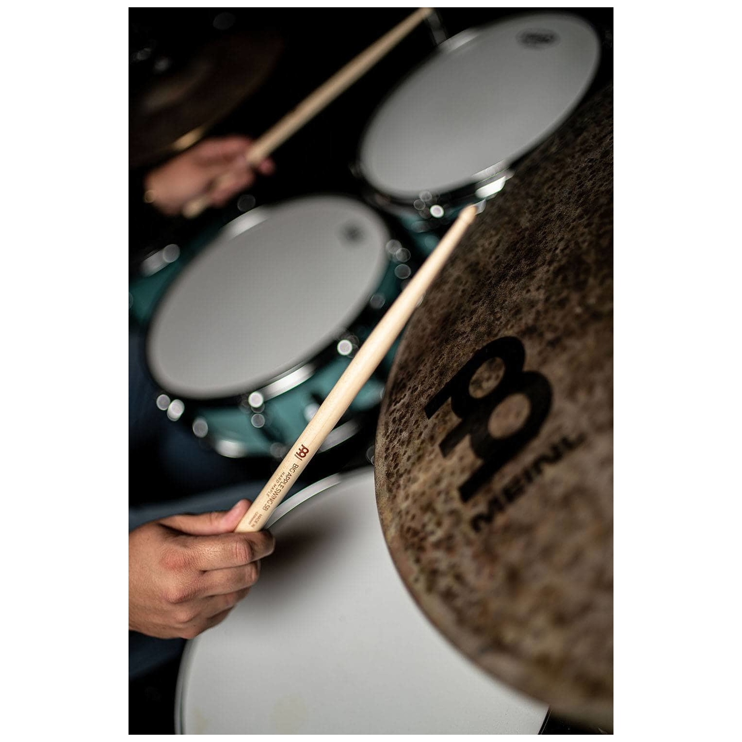 Meinl Stick Brush - Meinl Stick Brush SB124 - Big Apple Swing 5B Drumstick Hard Maple - 4